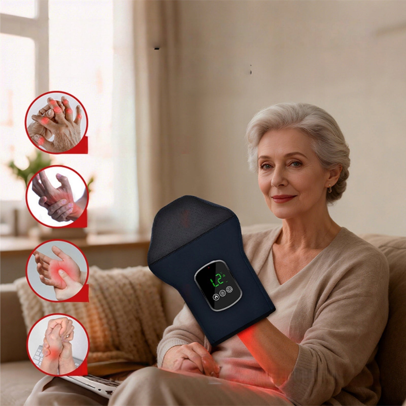 CEEHOOM Red Light Therapy Glove for Hand Pain Relief, 660nm Red 850nm Manufacturer code EEE-PC-057-2
