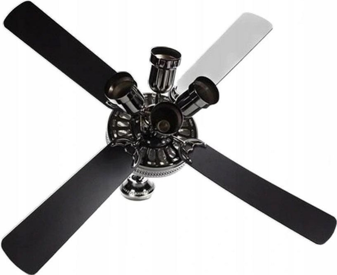 CEILING CHANDELIER FAN PENDANT LAMP PLAFOND 5 / 5 LAMPS E27 Manufacturer code WENTYLATOREM SUFITOWY NOWOCZESNY CZARNY
