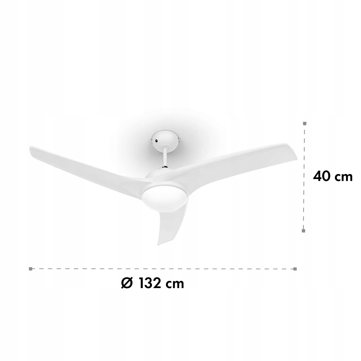 CEILING FAN CHANDELIER LAMP 132CM REMOTE CONTROL 3 SPEEDS QUIET Manufacturer code 10029345