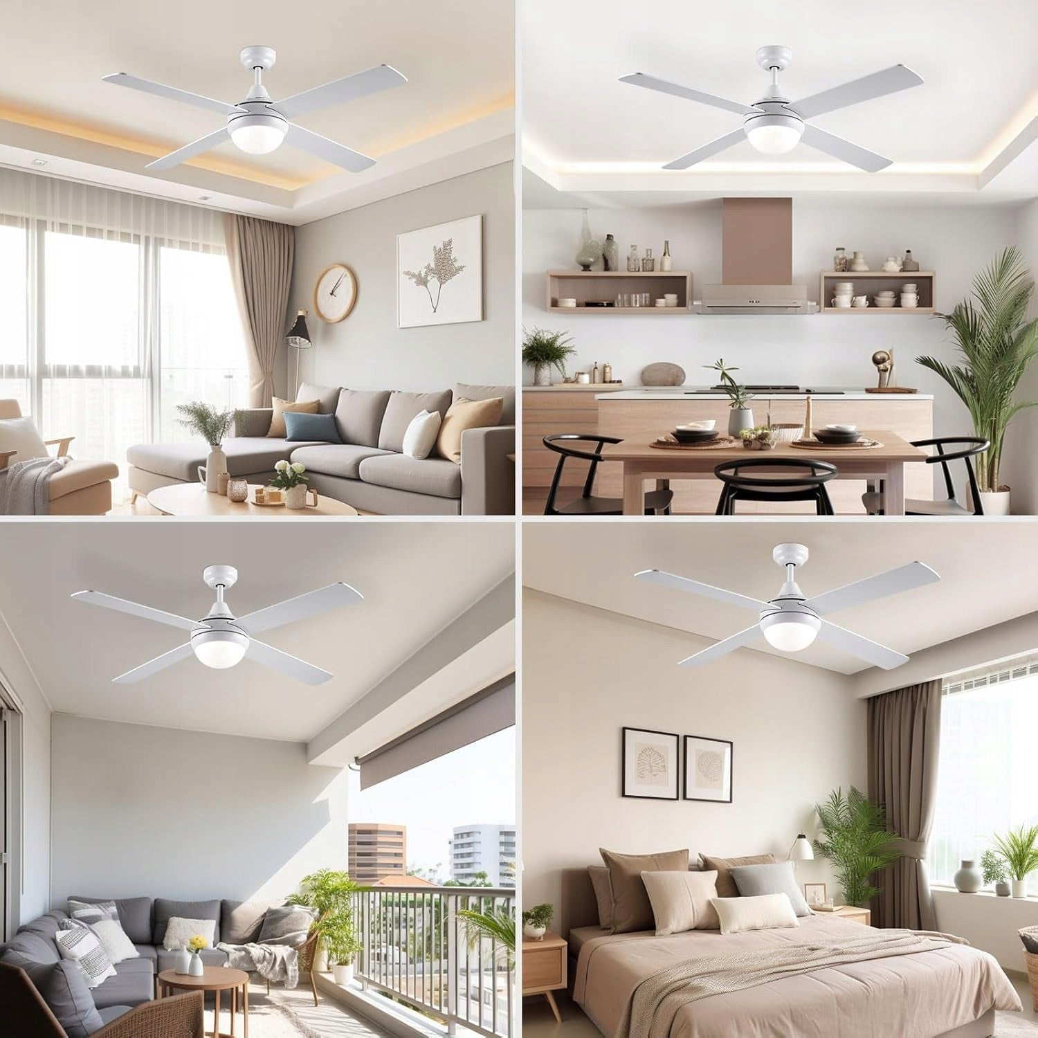 CEILING FAN WITH LED ILLUMINATION CJOY 48-1055 48'' WITH REMOTE CONTROL QUIET Brand no brand