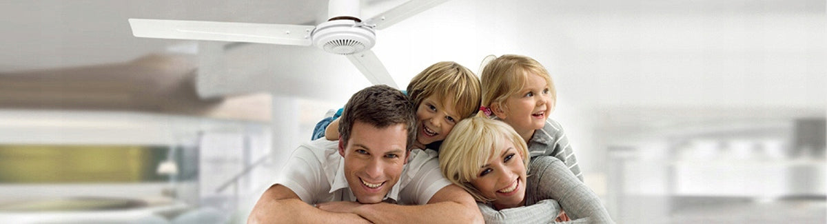 CEILING FAN WITH WINDMILL QUIET WHITE WINDMILL 90cm + PILOT TIMER Functions height adjustment timer