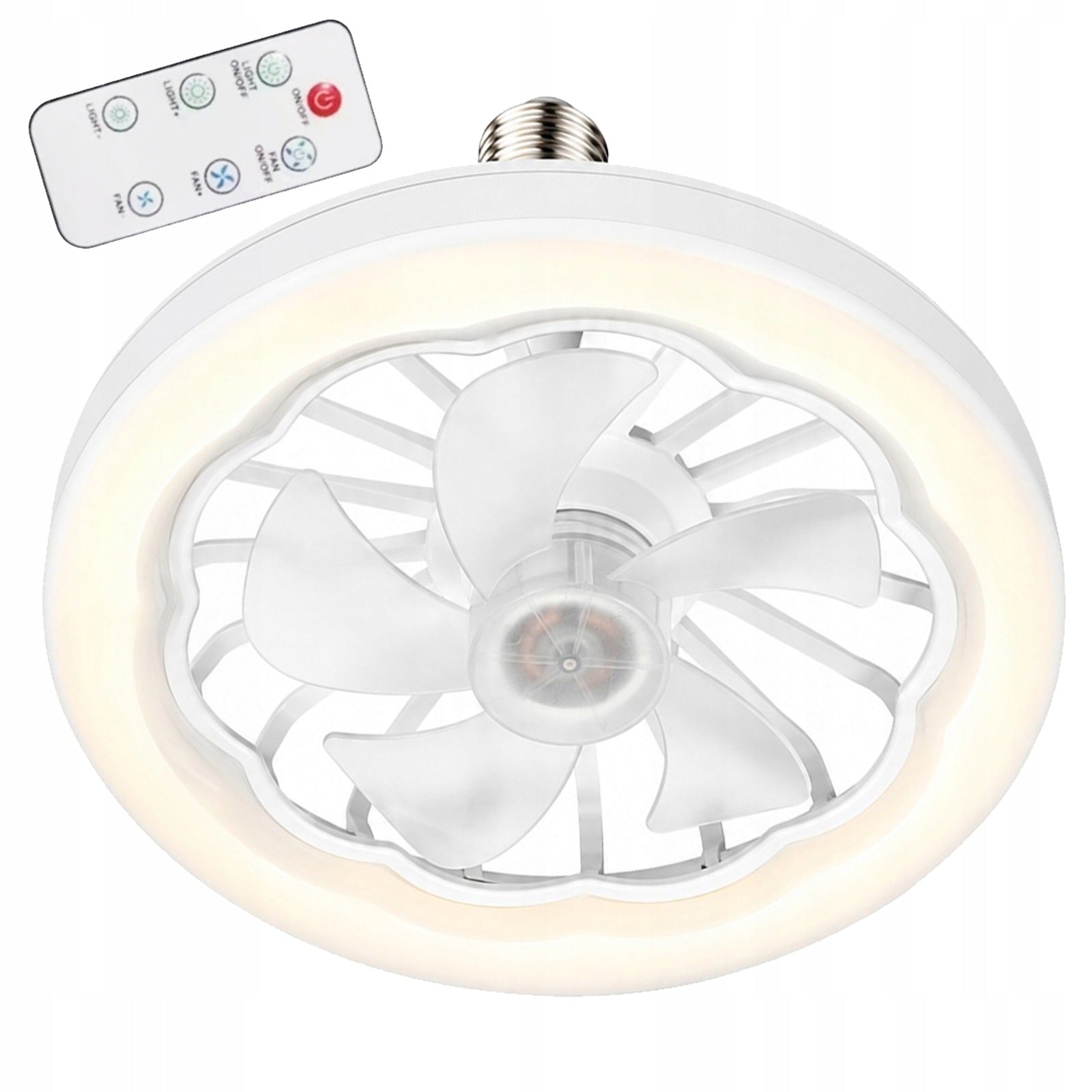 CEILING FAN with LED PLAFON Lighting Light Adjustment + Remote Control