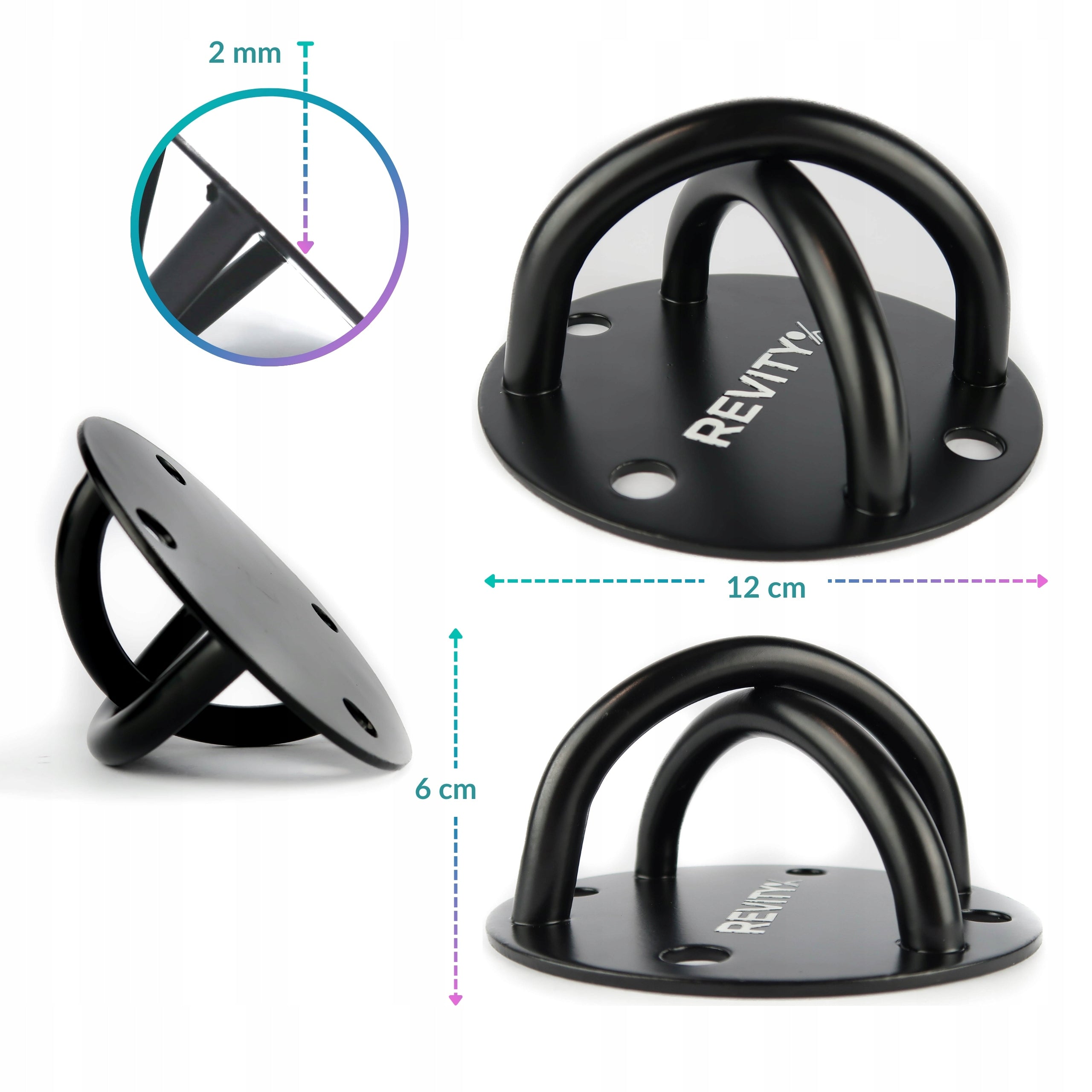 CEILING MOUNT STEEL HOOK HOLDER FOR MOUNTING TRX STRAPS BAG SWINGS Brand Revity