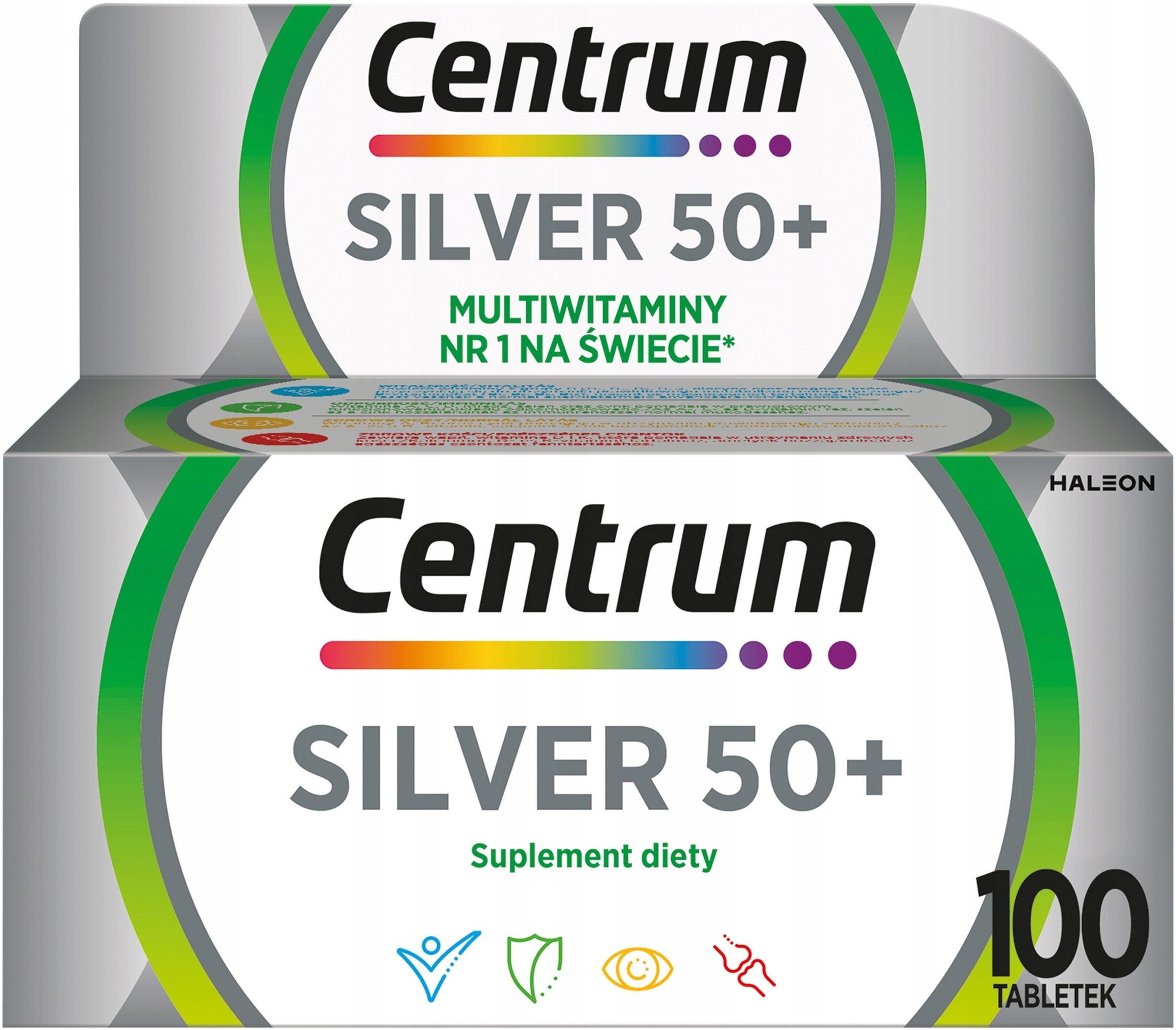 CENTER Silver 50+ Formula Multieffect 100 tablets Manufacturer code 5054563159274