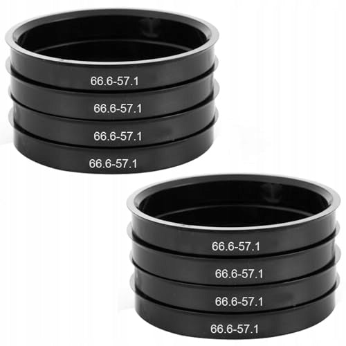 CENTERING RINGS 66 6 BY 57 1 MM POLYCARBONATE 8 PCS. FOR STEEL RIMS Brand no brand