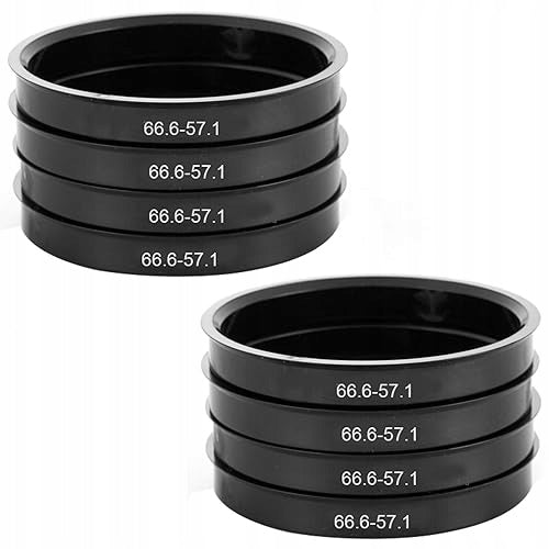 CENTERING RINGS 66 6 BY 57 1 MM POLYCARBONATE 8 PCS. FOR STEEL RIMS