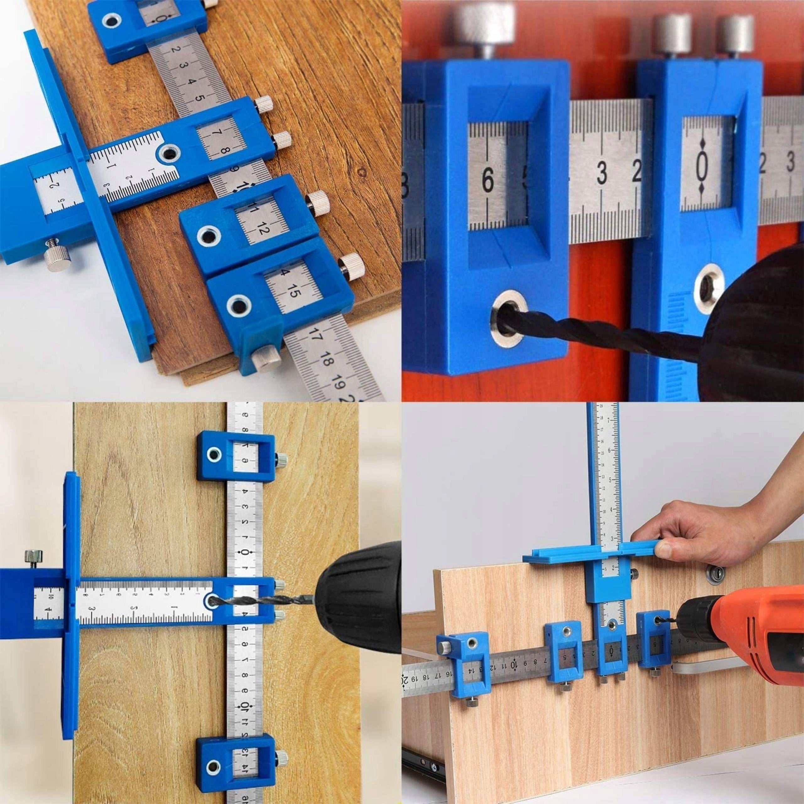 CENTERING TEMPLATE CARPENTRY MARKER GUIDE FOR HOLES PATTERN +COVER Brand Rastool