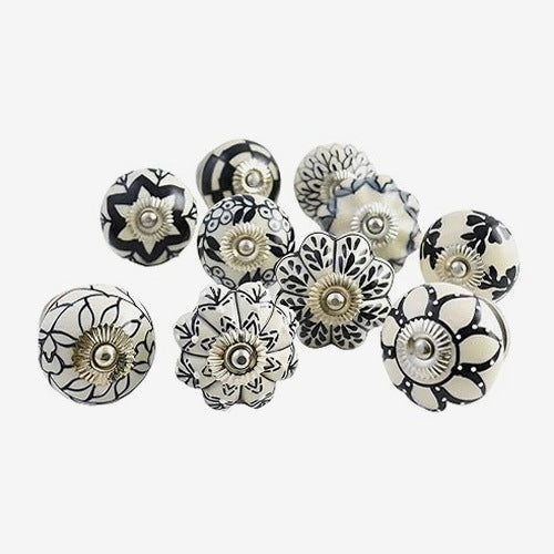 CERAMIC KNOBS FOR INDIAN CABINETS РУЧNE PAINTED SET OF 20 PIECES