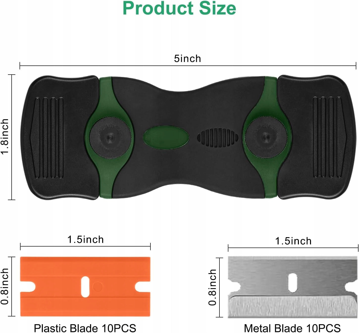 CERAMIC PLATE SCRAPER WITH TWO ENDS AND 20 STEEL BLADES Brand Flintronic
