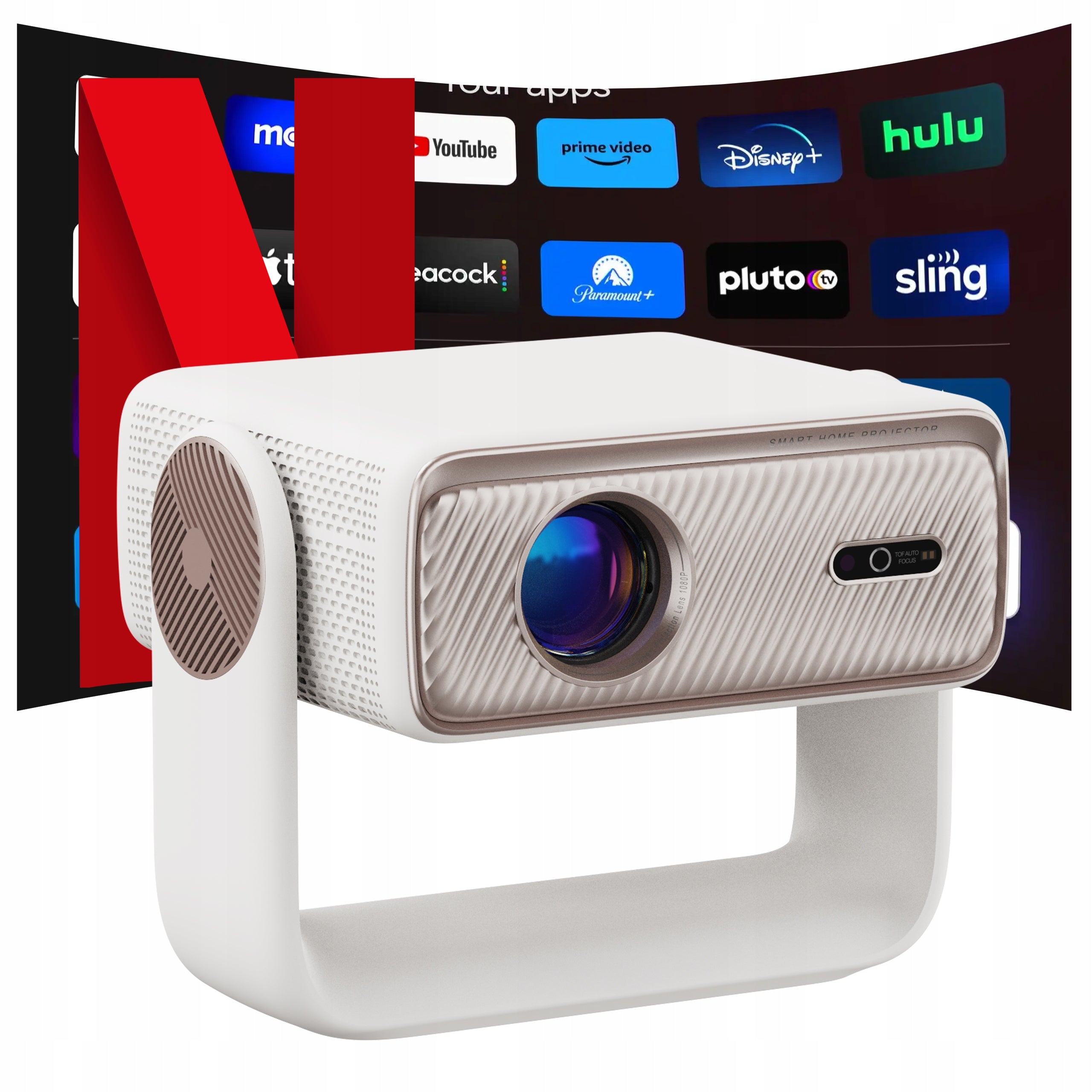CERTIFIED NETFLIX ANDROID PROJECTOR LED PROJECTOR maXvision AUTO FOCUS