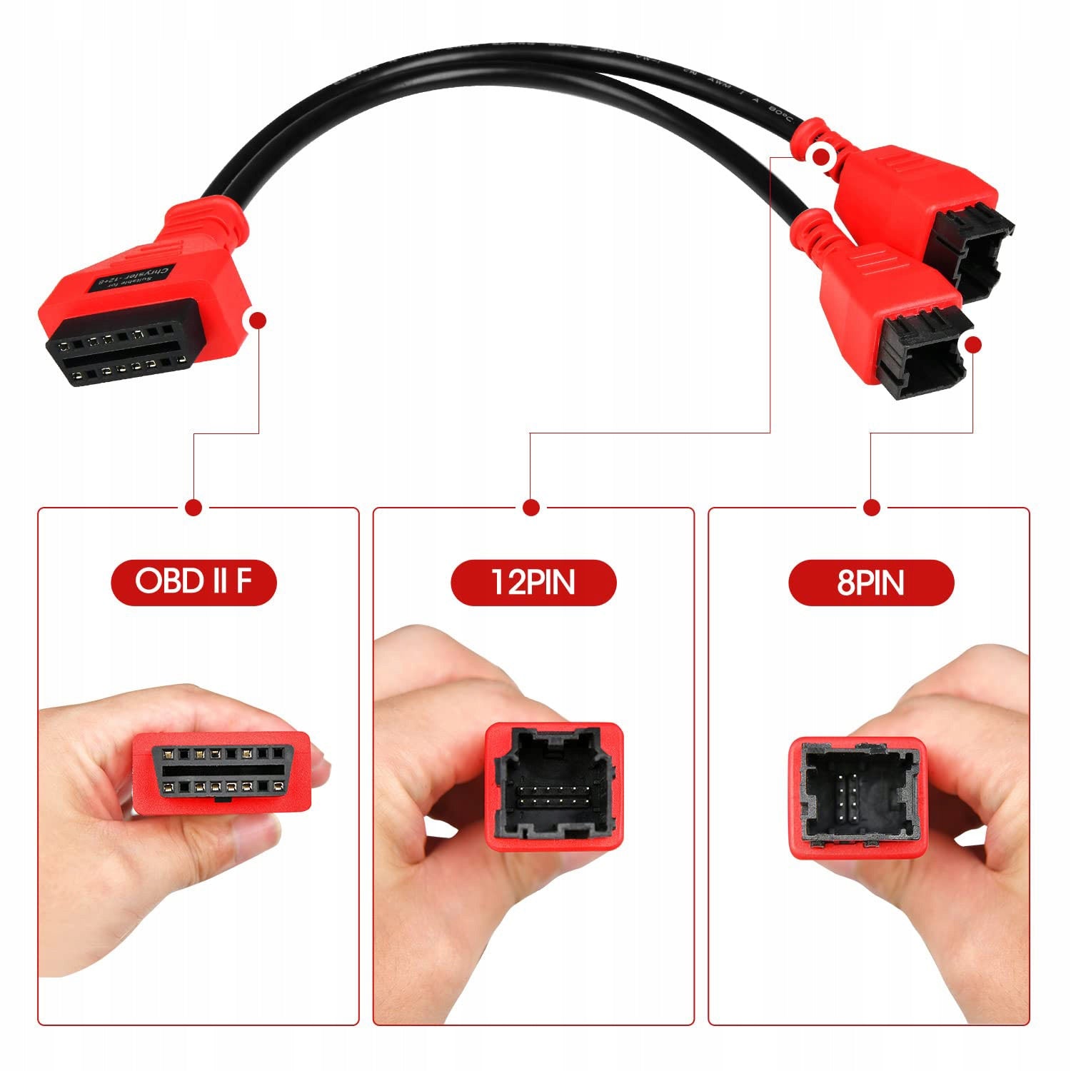 CF adapter SGW Bypass obd2 8 + 12 pin diagnostics cars FCA after 2018 with Gateway Manufacturer code JEEP SGW OBD2