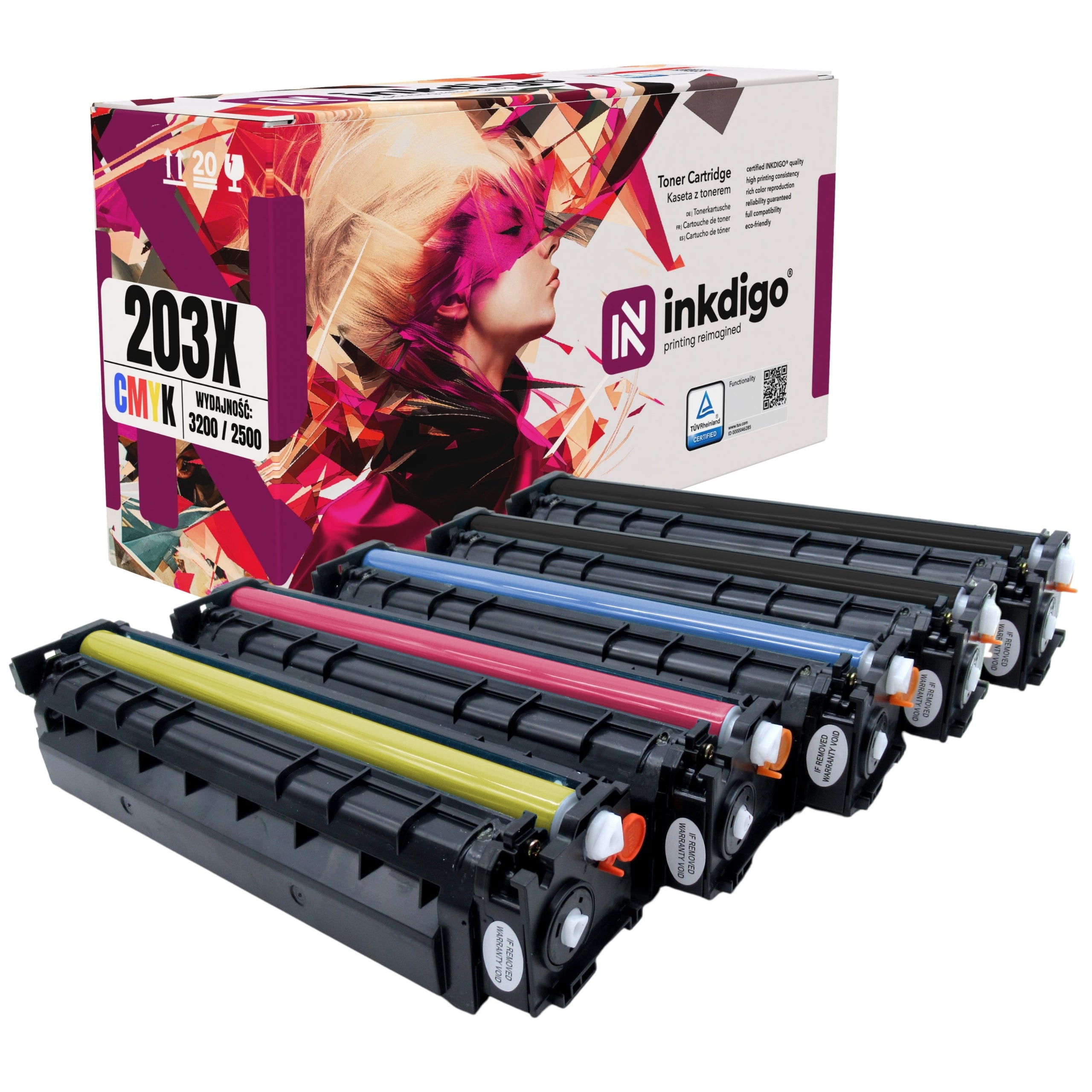 CF540 XL - 5x TONER FOR HP COLOR LASERJET PRO MFP M281FDW M254dw PRINTER
