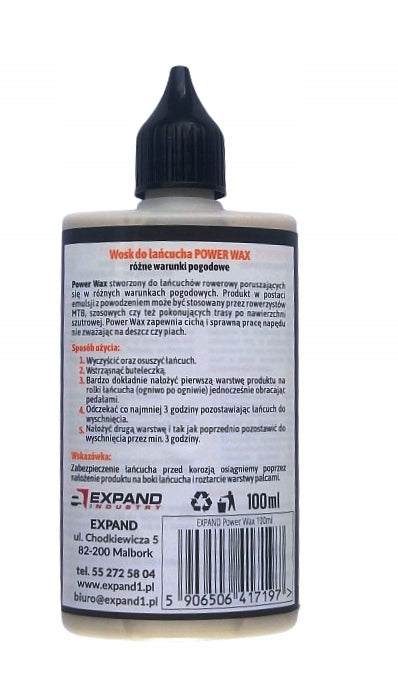 CHAIN GREASE CHAIN WAX POWER WAX EXPAND 100ml POLISH PRODUCT Brand Expand