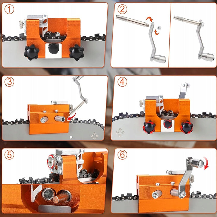 CHAIN SHARPENER CHAINSAW MANUAL SAW SET OF 3 WHETSTONE BLADES Brand no brand