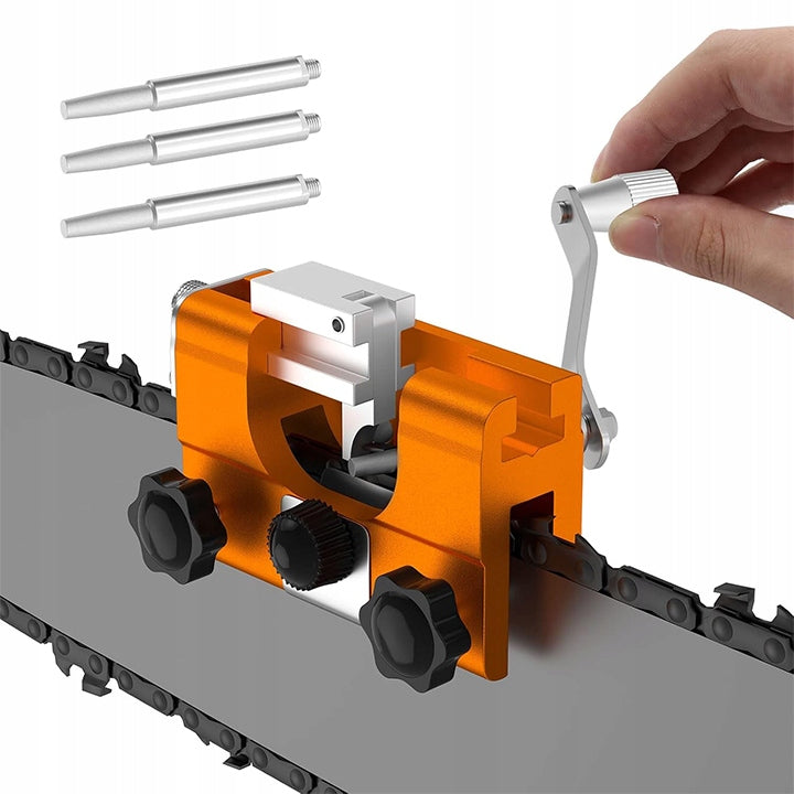 CHAIN SHARPENER CHAINSAW MANUAL SAW SET OF 3 WHETSTONE BLADES Packaging status original