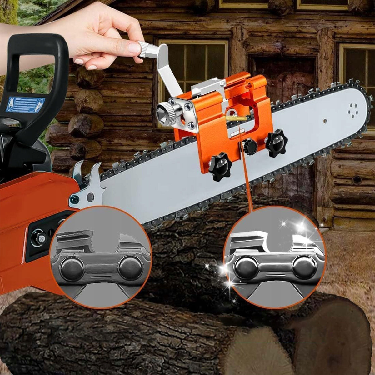 CHAIN SHARPENER CHAINSAW MANUAL SAW SET OF 5 WHETSTONE BLADES Brand no brand