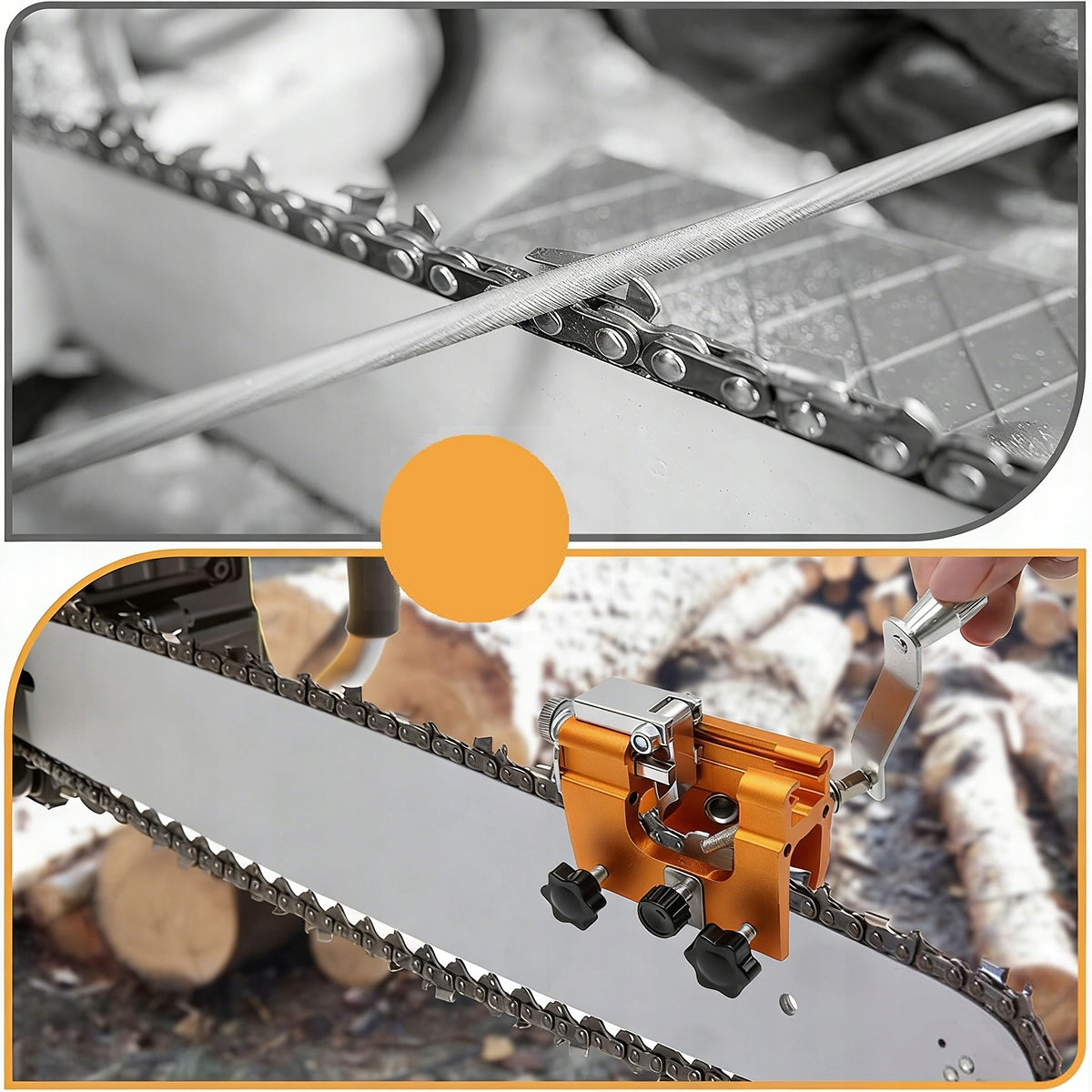 CHAIN SHARPENER CHAINSAW MANUAL SAW SET OF 5 WHETSTONE BLADES Manufacturer code 4059635541972