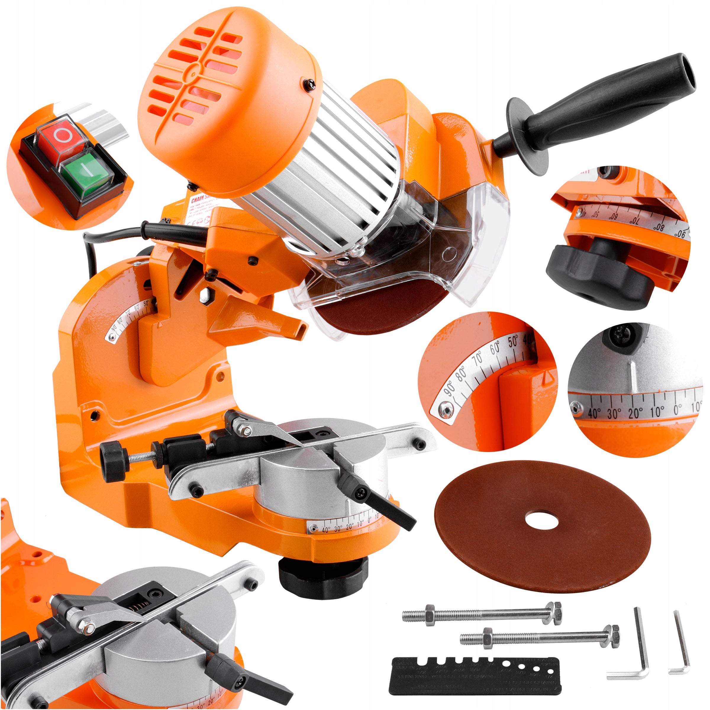 CHAIN SHARPENER SAW CHAINSAW ELECTRIC INDUCTIVE LARGE 2 DISCS