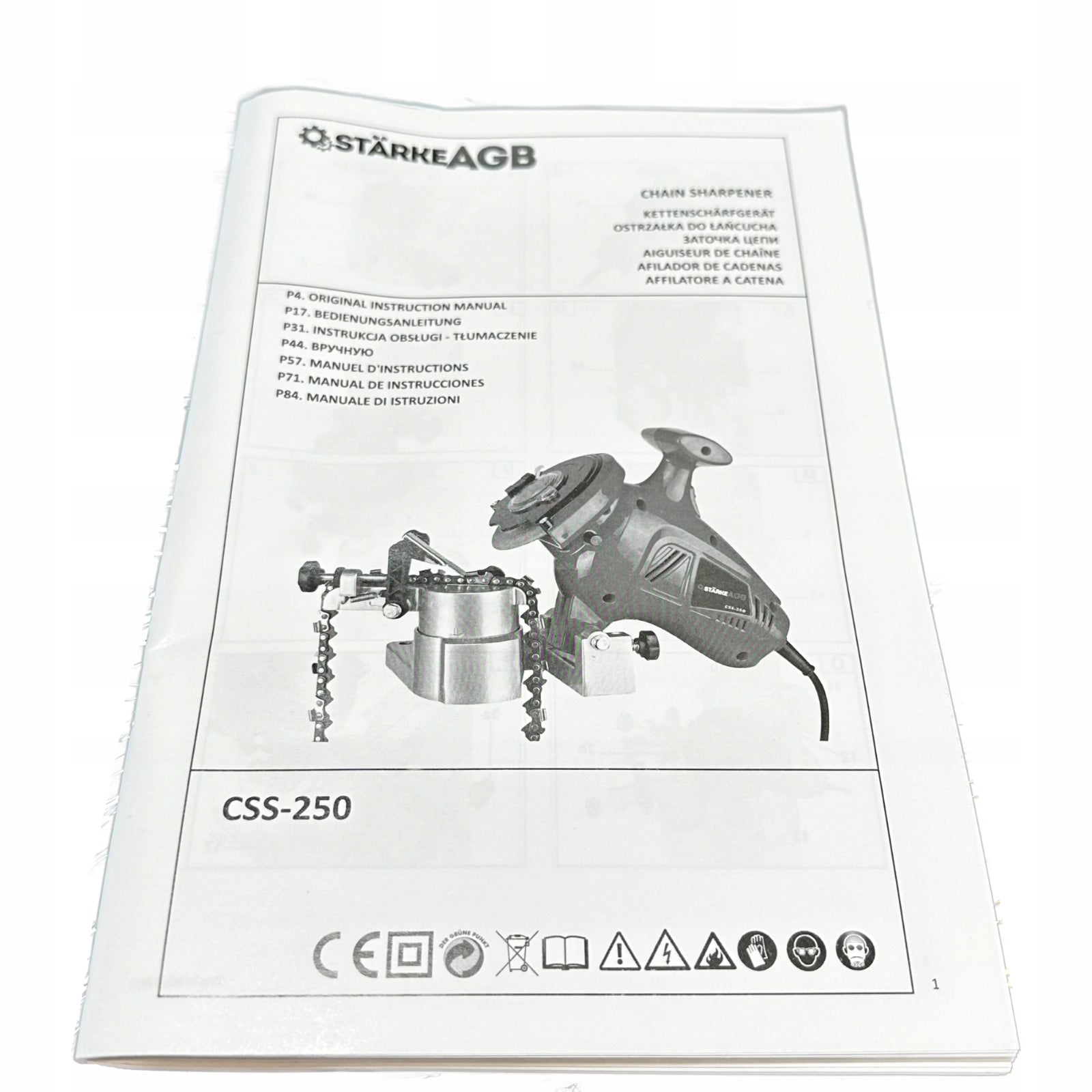 CHAIN SHARPENER StarkeAGB CSS-250, 8400 revolutions/min + 3 DISCS Brand StarkeAGB