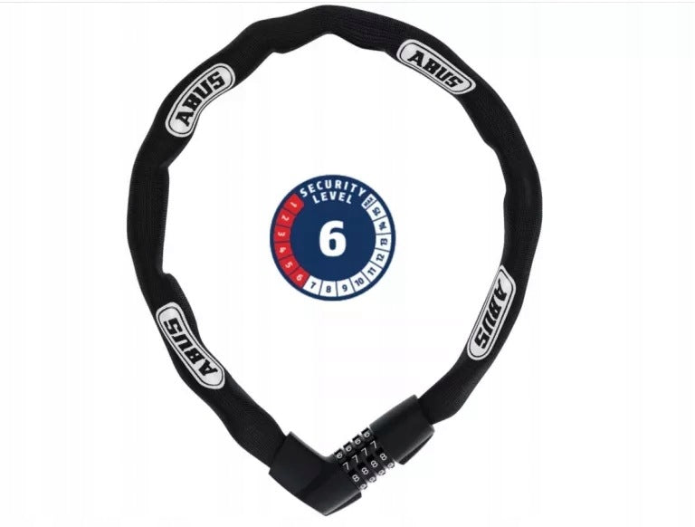 CHAIN WITH LOCK ABUS TRESOR 1385/75 CM. /SL6/ BLACK