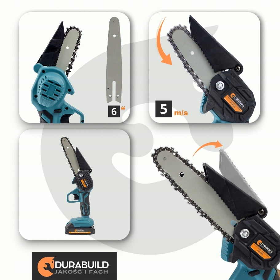 CHAINSAW BRANCH MINI CORDLESS SAW FOR BRANCHES 2X AKU 21V Series DURABUILD PRO GARDEN