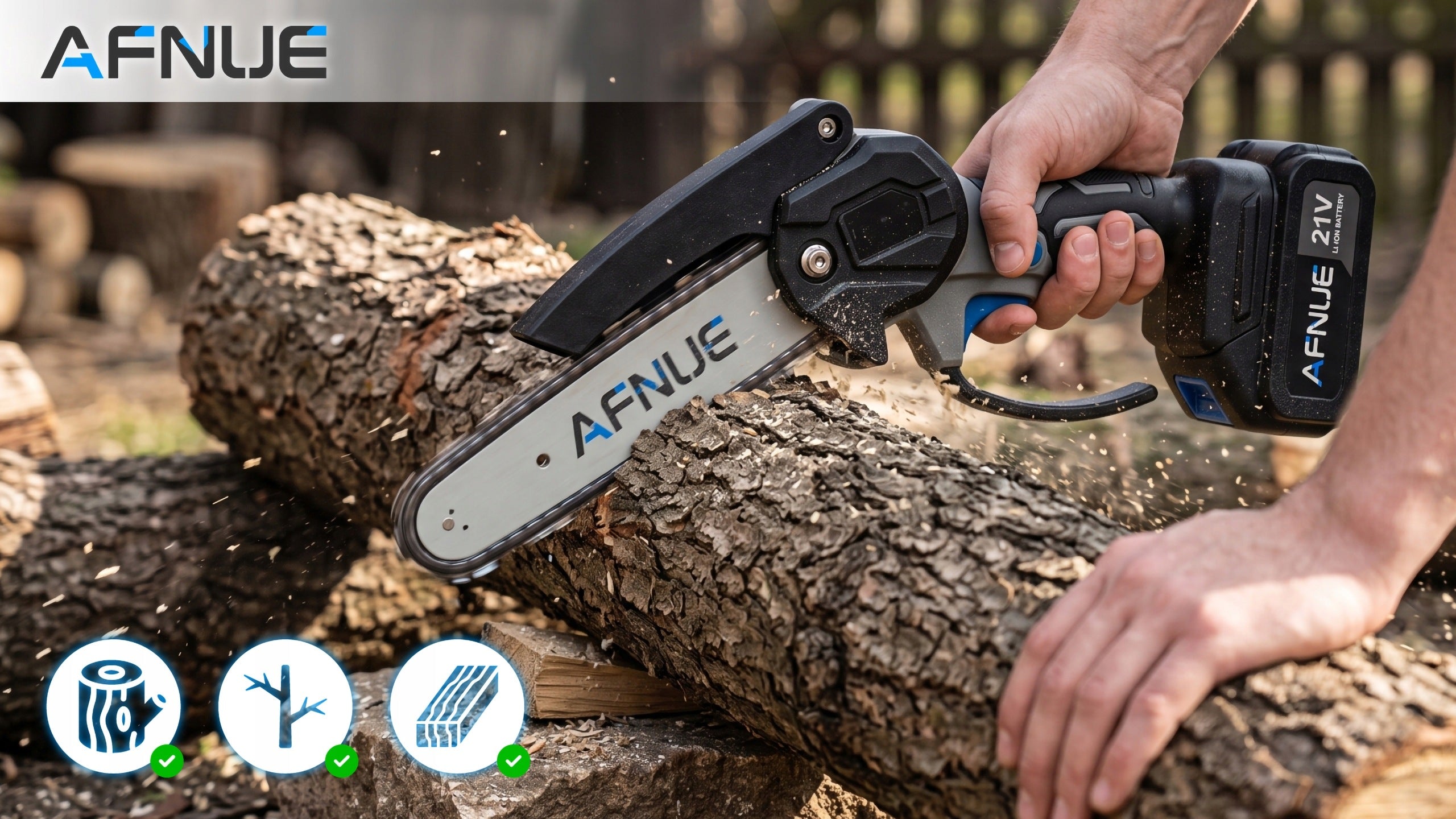 CHAINSAW CORDLESS BRUSHLESS BRANCH SAW 2X AKU 21V Packaging status original