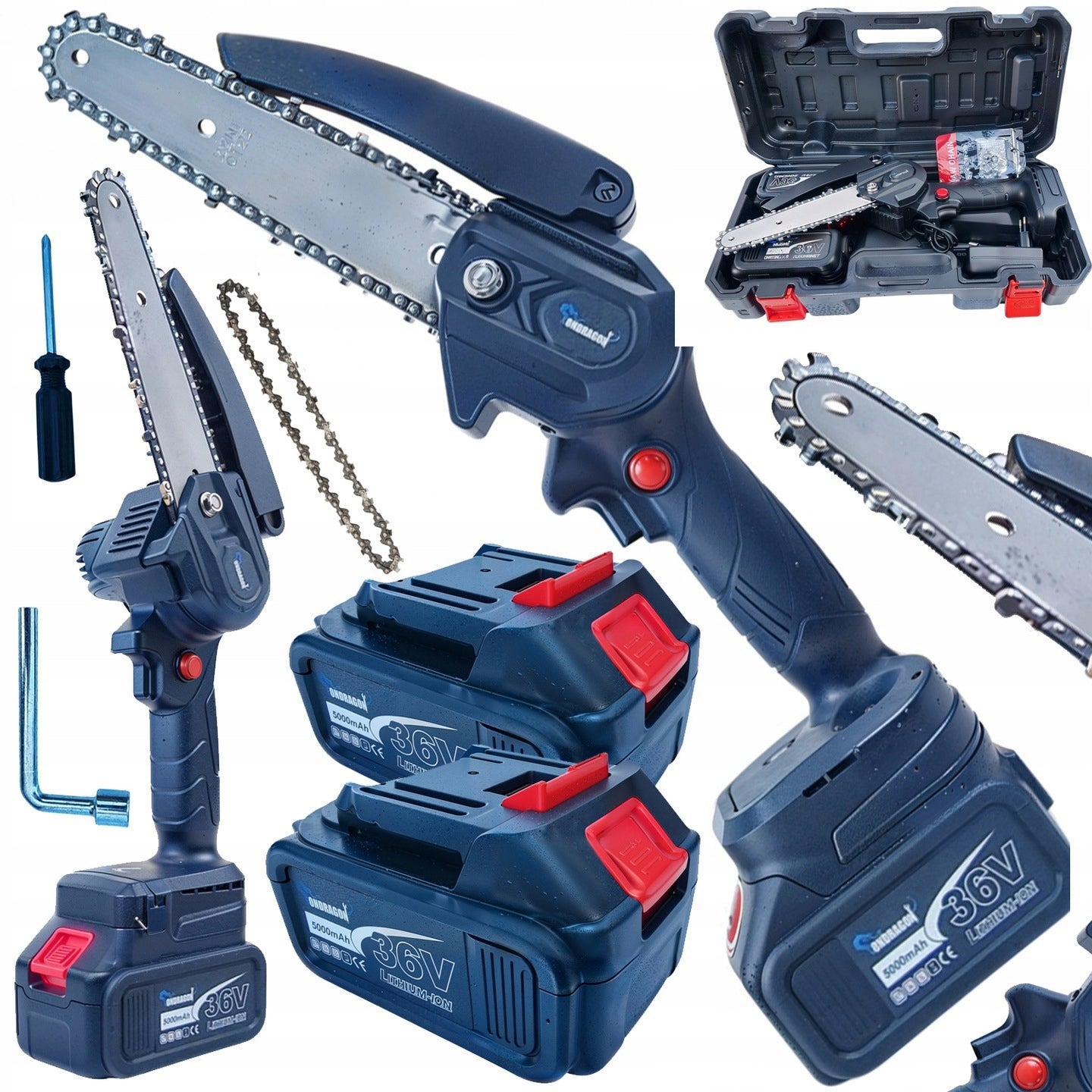 CHAINSAW CORDLESS CHAINSAW AKU 6" 36V BATTERY CHAIN STRONG