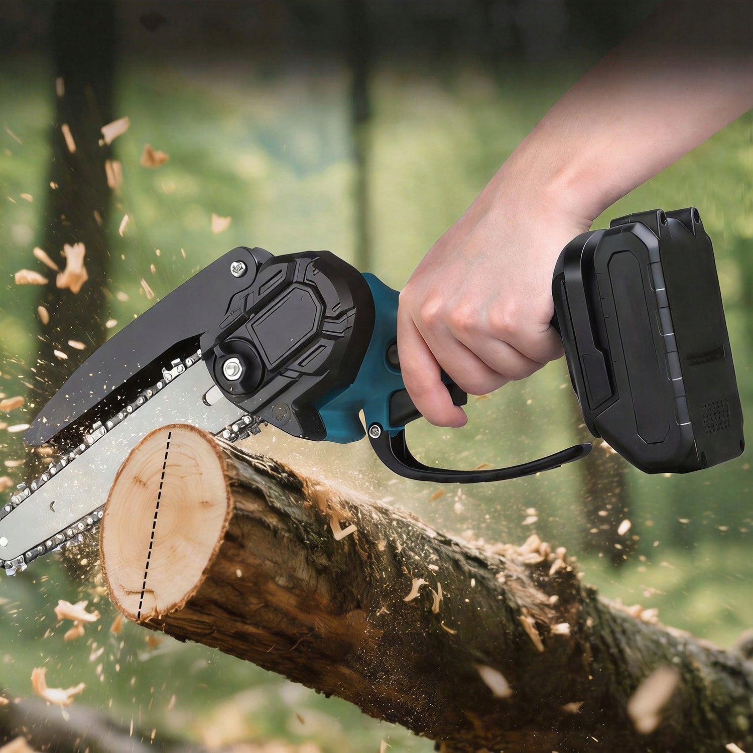 CHAINSAW CORDLESS ELECTRIC BRANCH SAW 6" 3 X AKU 21V Packaging status original