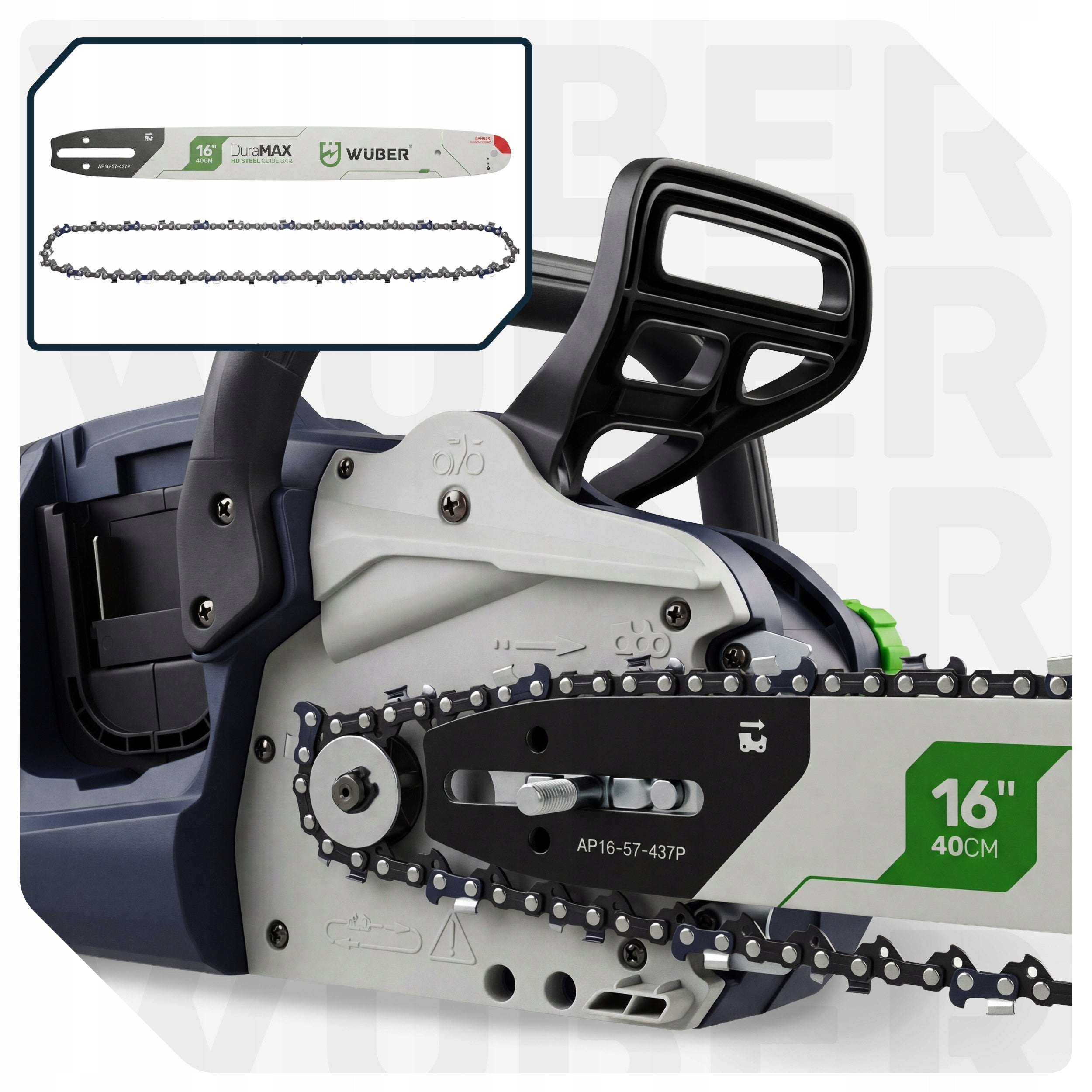 CHAINSAW CORDLESS SAW 16" STRONG 40V BRANCH 1200W + OIL Series W04537 PIŁA ŁAŃCUCHOWA AKUMULATOROWA
