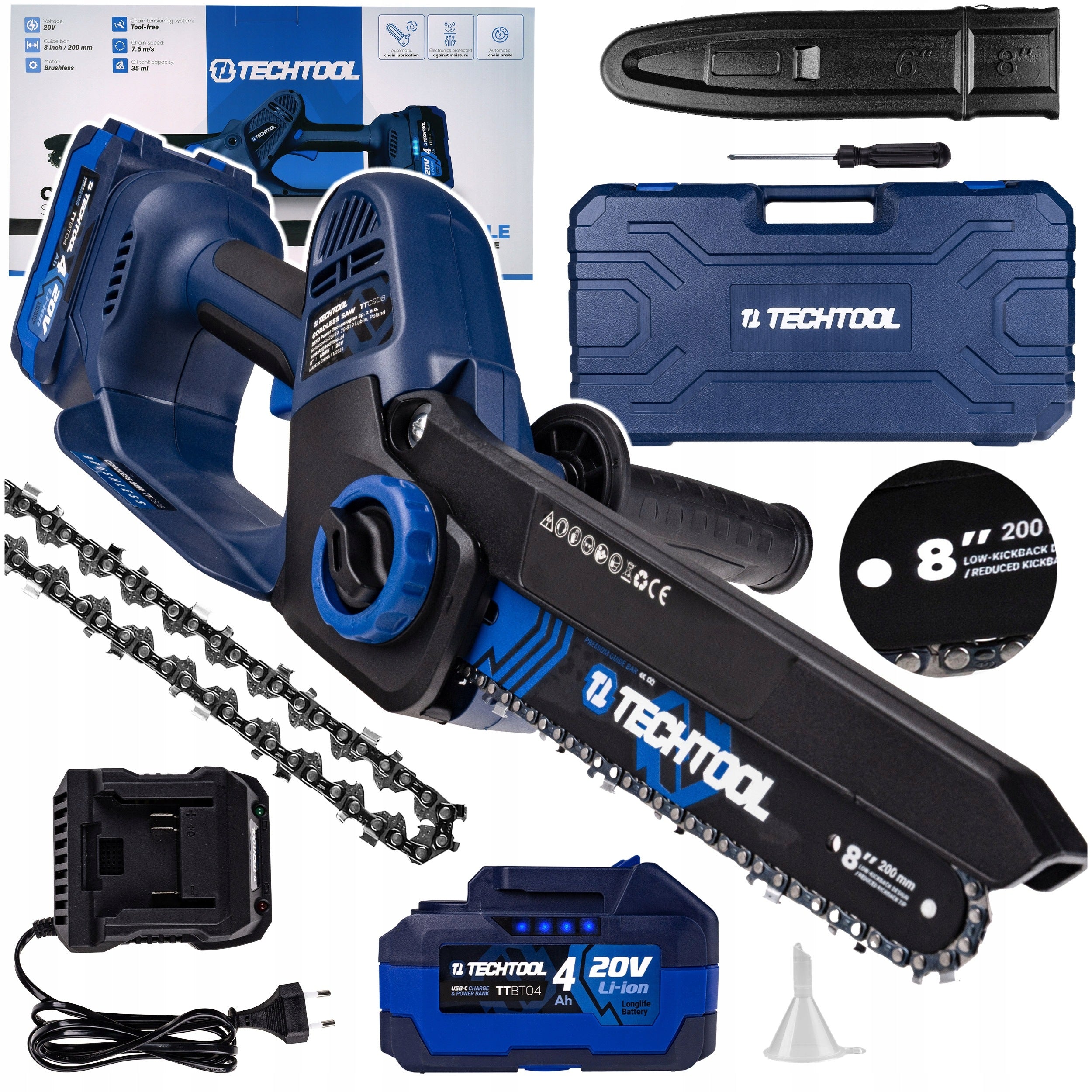 CHAINSAW CORDLESS SAW 8" BRANCH SUITCASE 4 AH IMOUM
