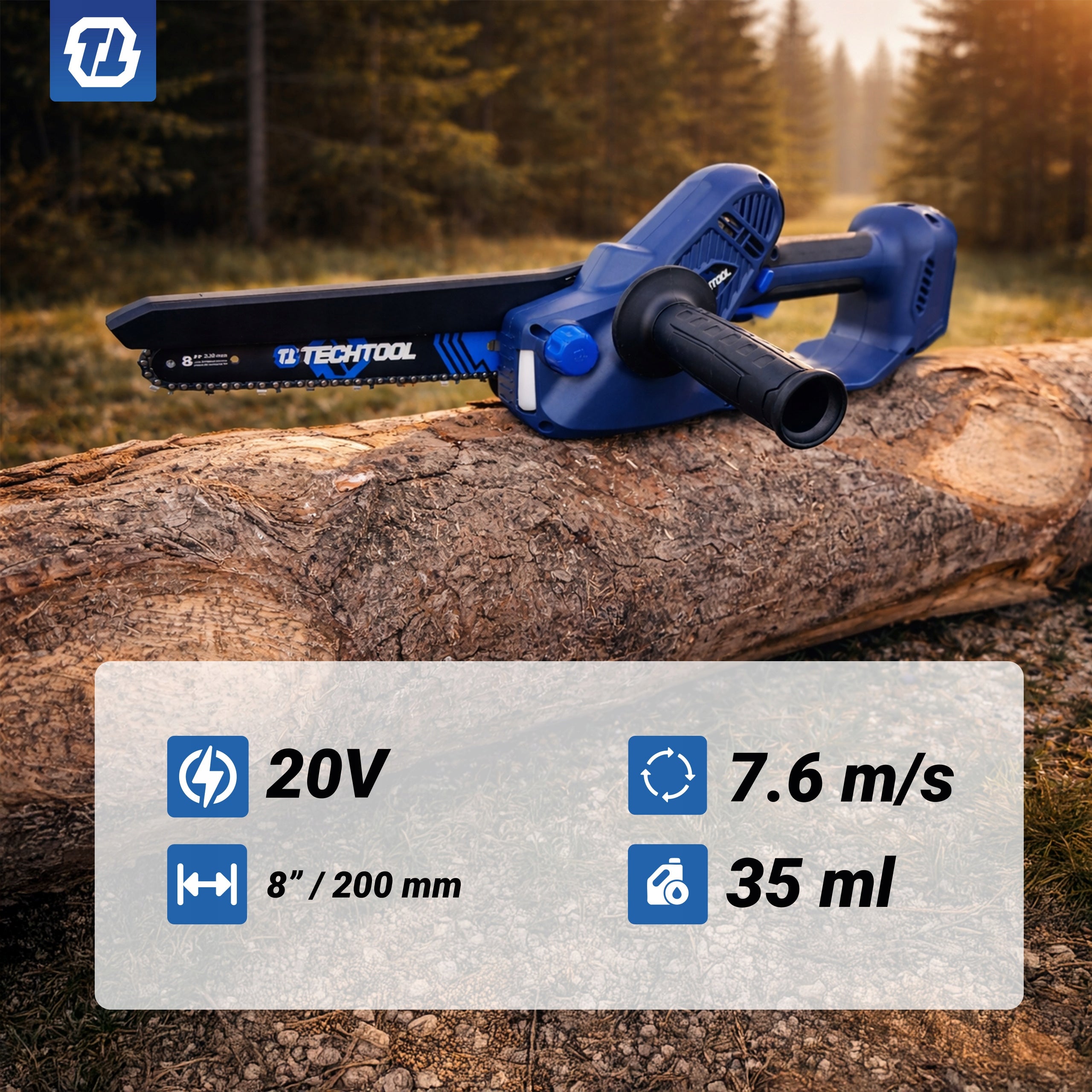 CHAINSAW CORDLESS SAW 8" BRANCH SUITCASE TECHTOOL Brand TECHTOOL