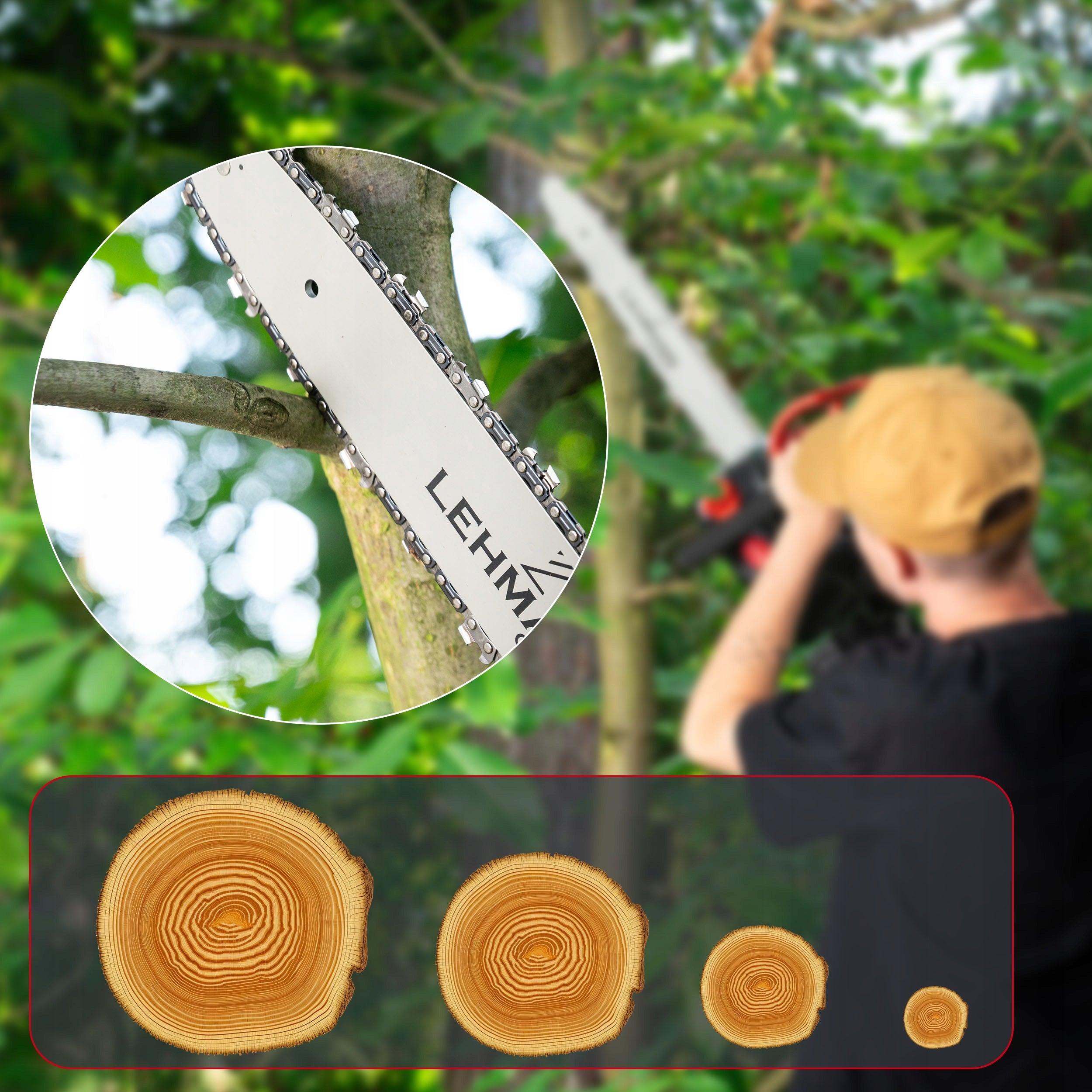 CHAINSAW CORDLESS WOOD BRANCH STRONG AKU 40V 41cm Power supply rechargeable battery