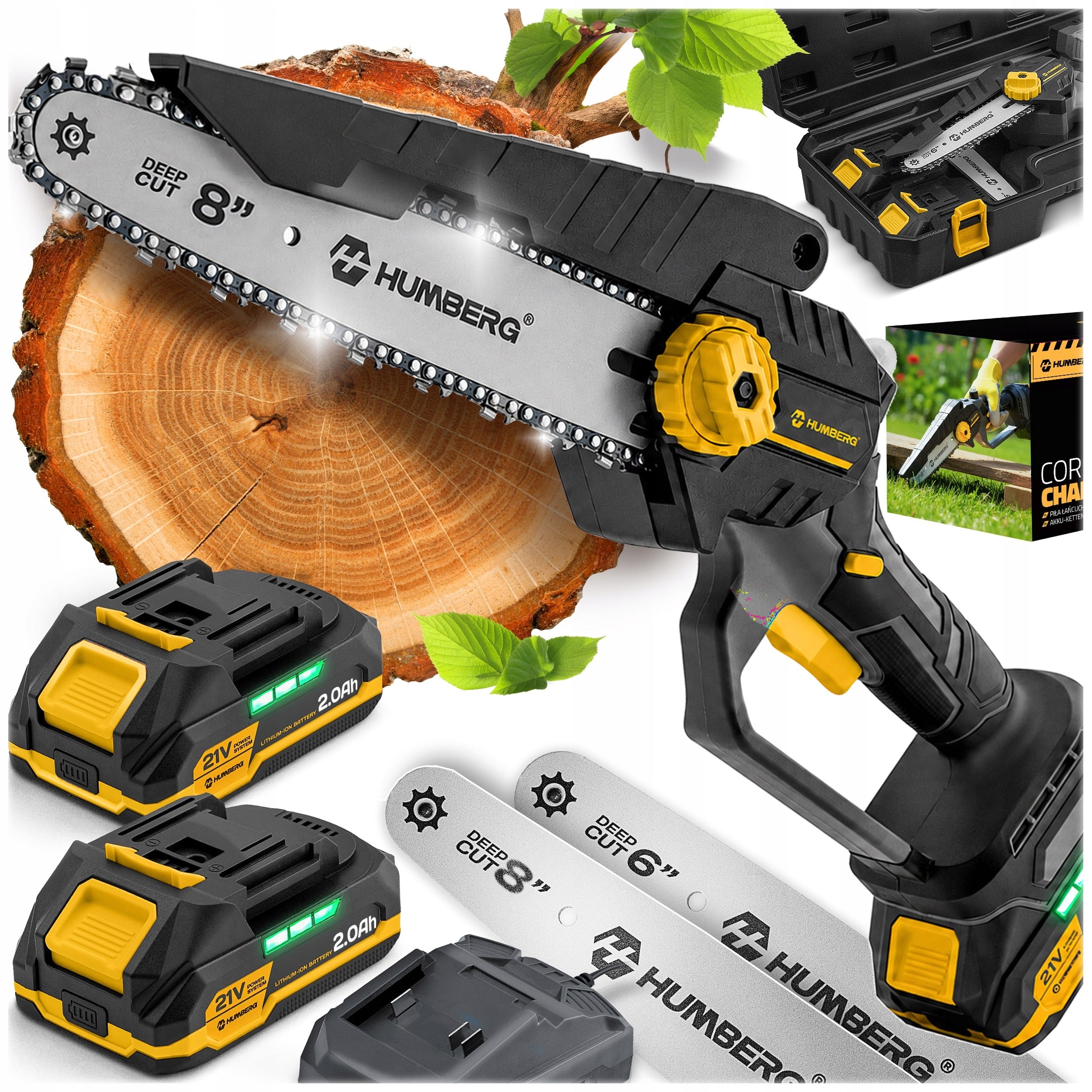 CHAINSAW Cordless Branch Saw 8" 6" BRUSHLESS 2x AKU