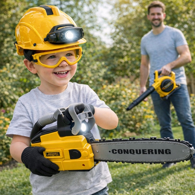 CHAINSAW DIESEL LEAF BLOWER TOY FOR CHILDREN LED HELMET Brand no brand