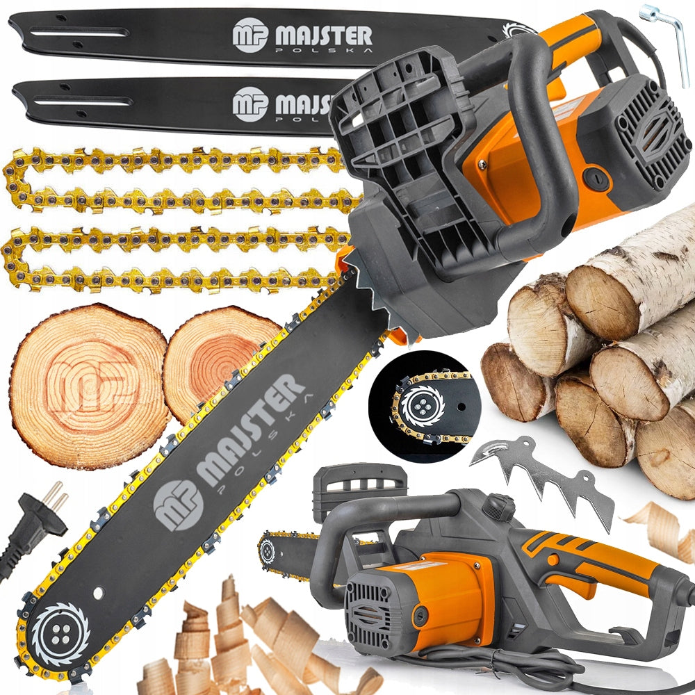 CHAINSAW ELECTRIC SAW 2950W Majster 230v network for cable