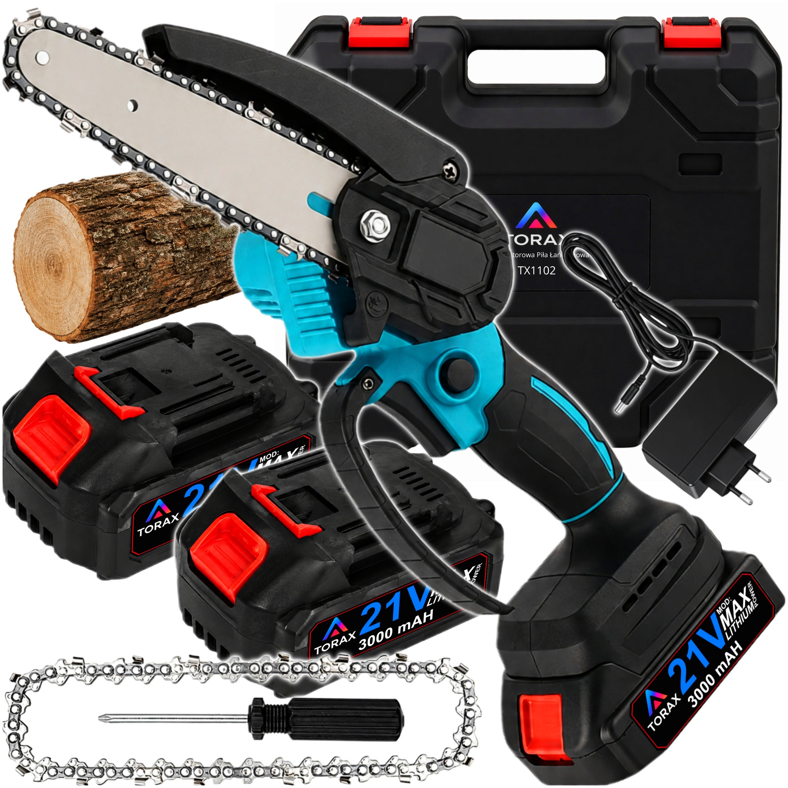 CHAINSAW FOR GARDEN BRANCH CORDLESS SAW 6" 2xAKU ELECTRIC