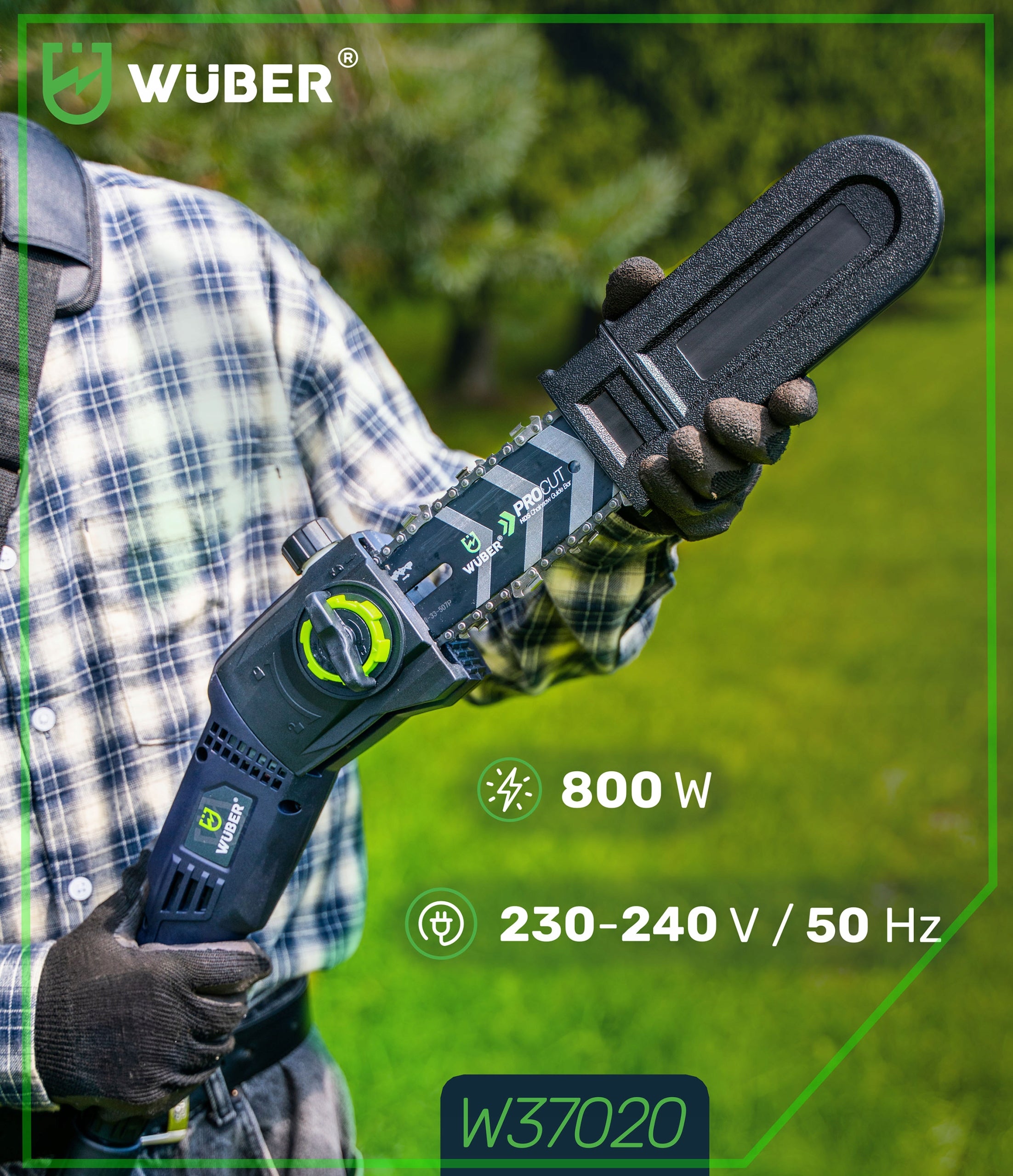 CHAINSAW ON TELESCOPIC BOOM ELECTRIC SAW STRONG WUBER Manufacturer code W37020 PIŁA ŁAŃCUCHOWA NA WYSIĘGNIKU WUBER