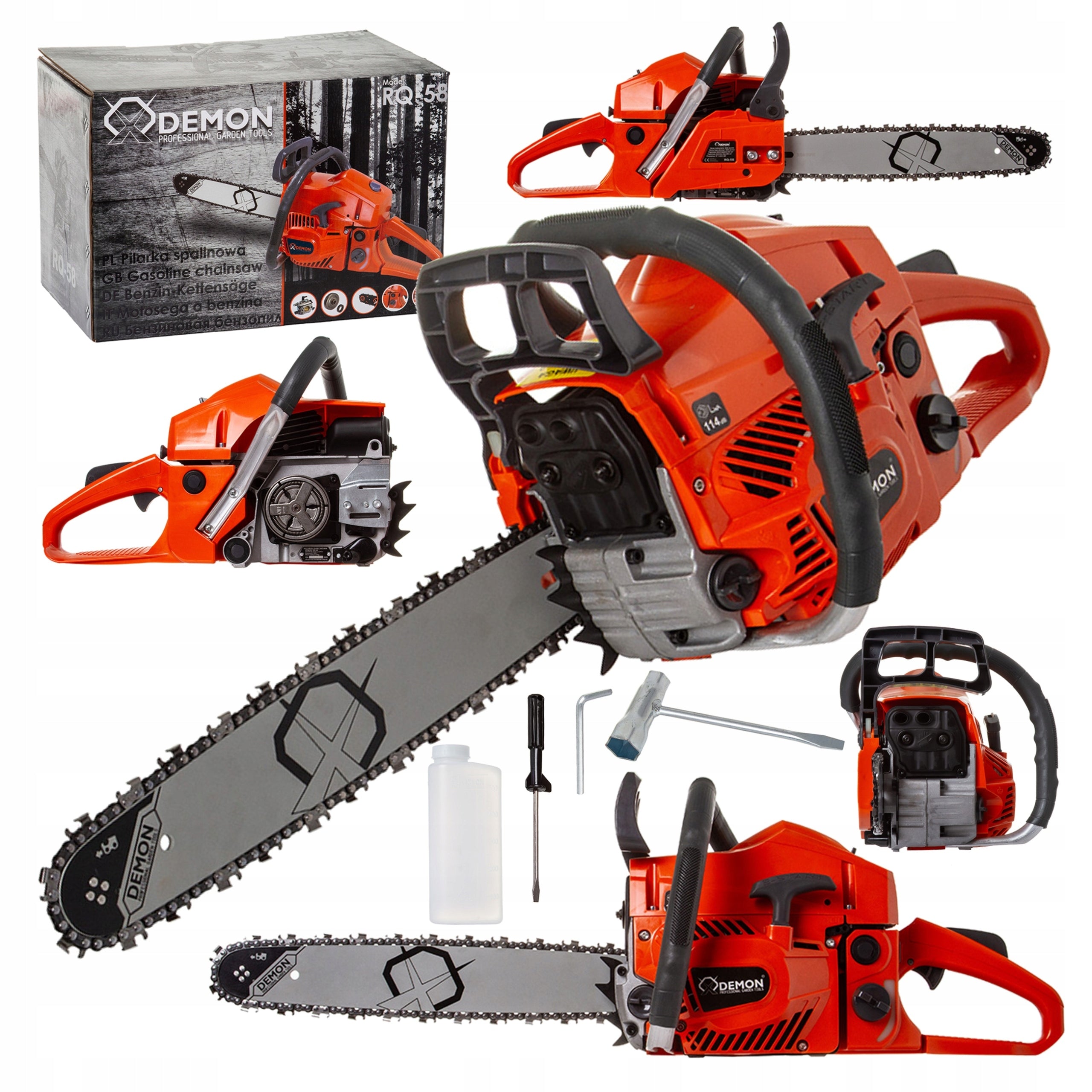 CHAINSAW RQ-58 DEMON 2,2 HP 38cm FOR WOOD CUTTING