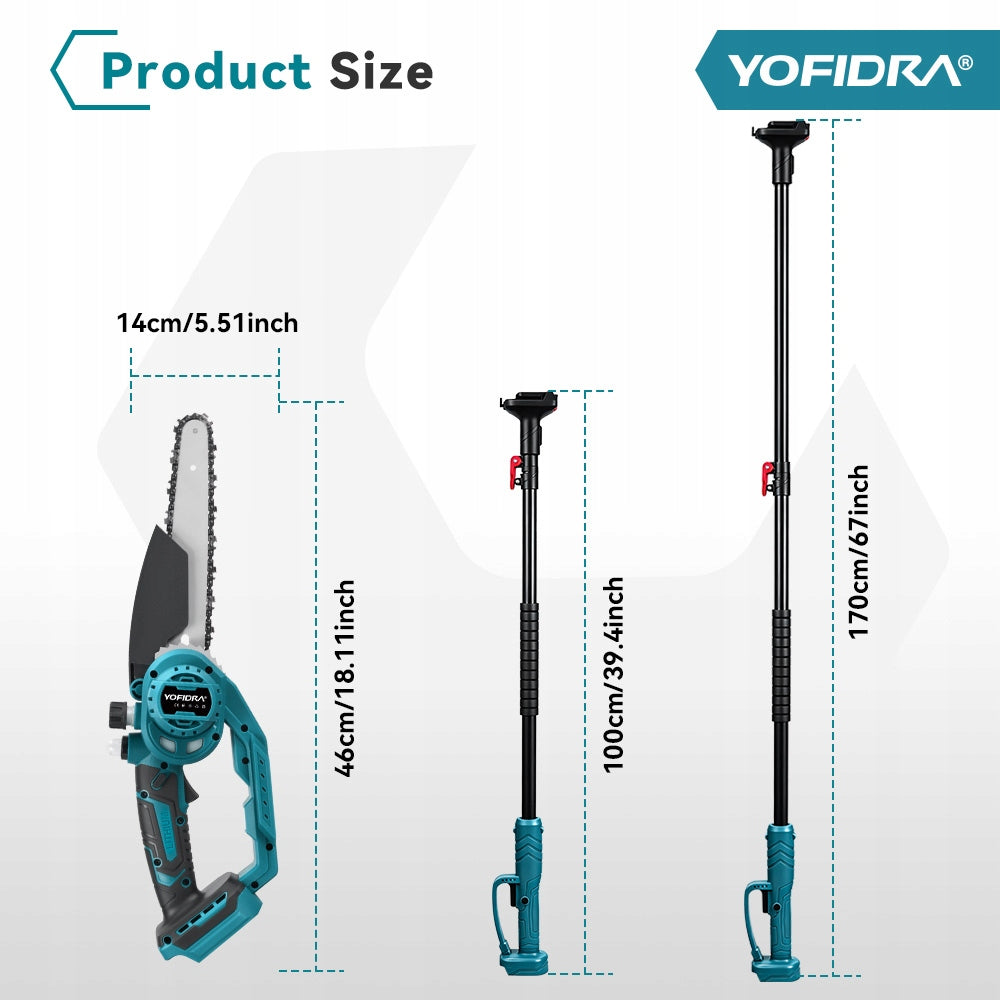 CHAINSAW TELESCOPIC PRUNER BOOM 1.7M BRUSHLESS FOR BRANCHES Manufacturer code sku007226_1PL