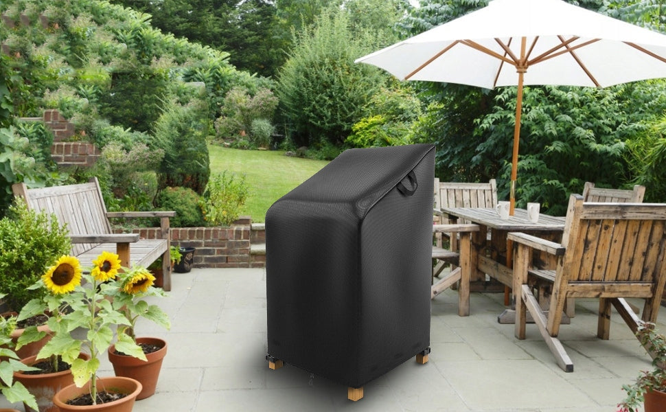 CHAIR COVER WATERPROOF ANTI-UV WITH ZIPPER+STRING Color black