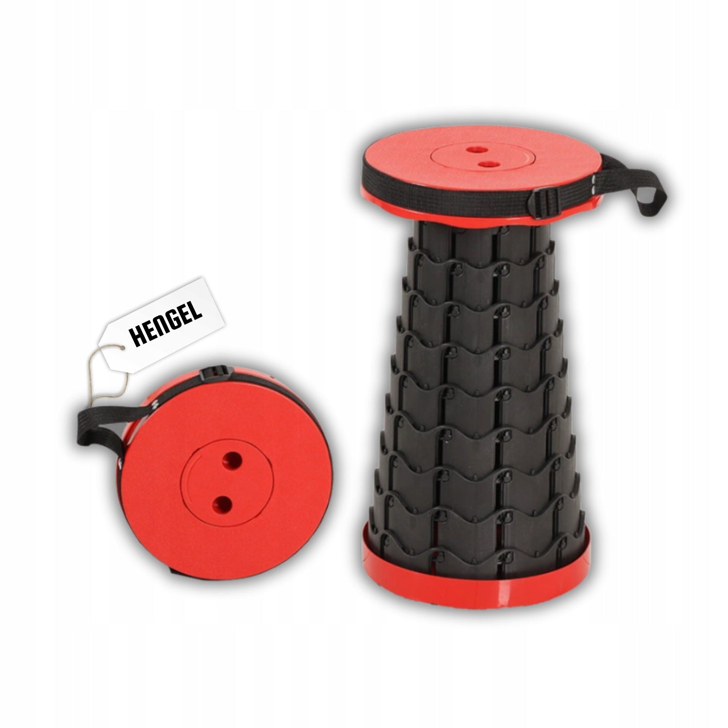 CHAIR FOLDING FISHING STOOL TOURIST PORTABLE 150KG RED