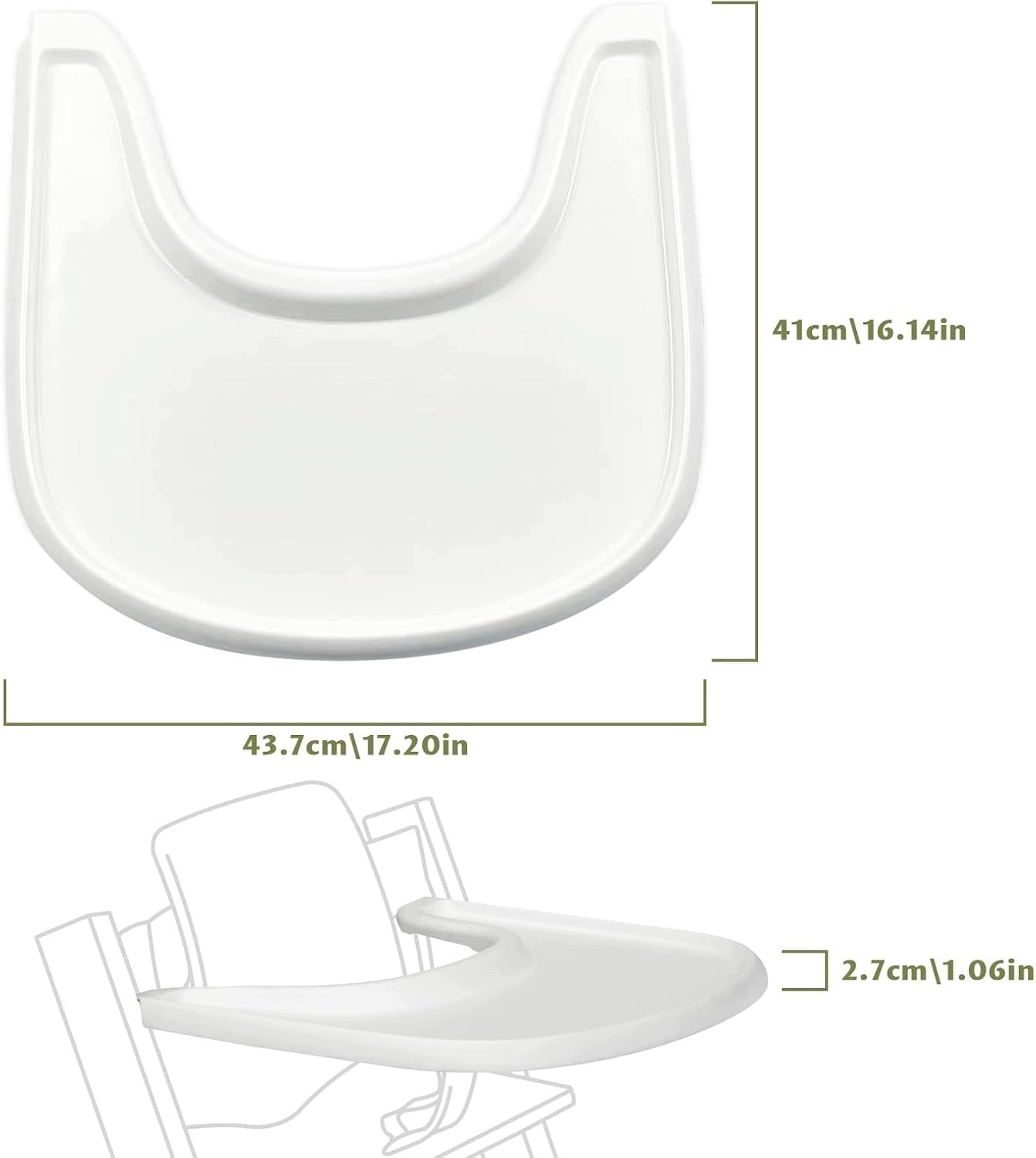 CHAIR PAD TRIPP TRAPP TRAY SAFE WHITE Brand no brand