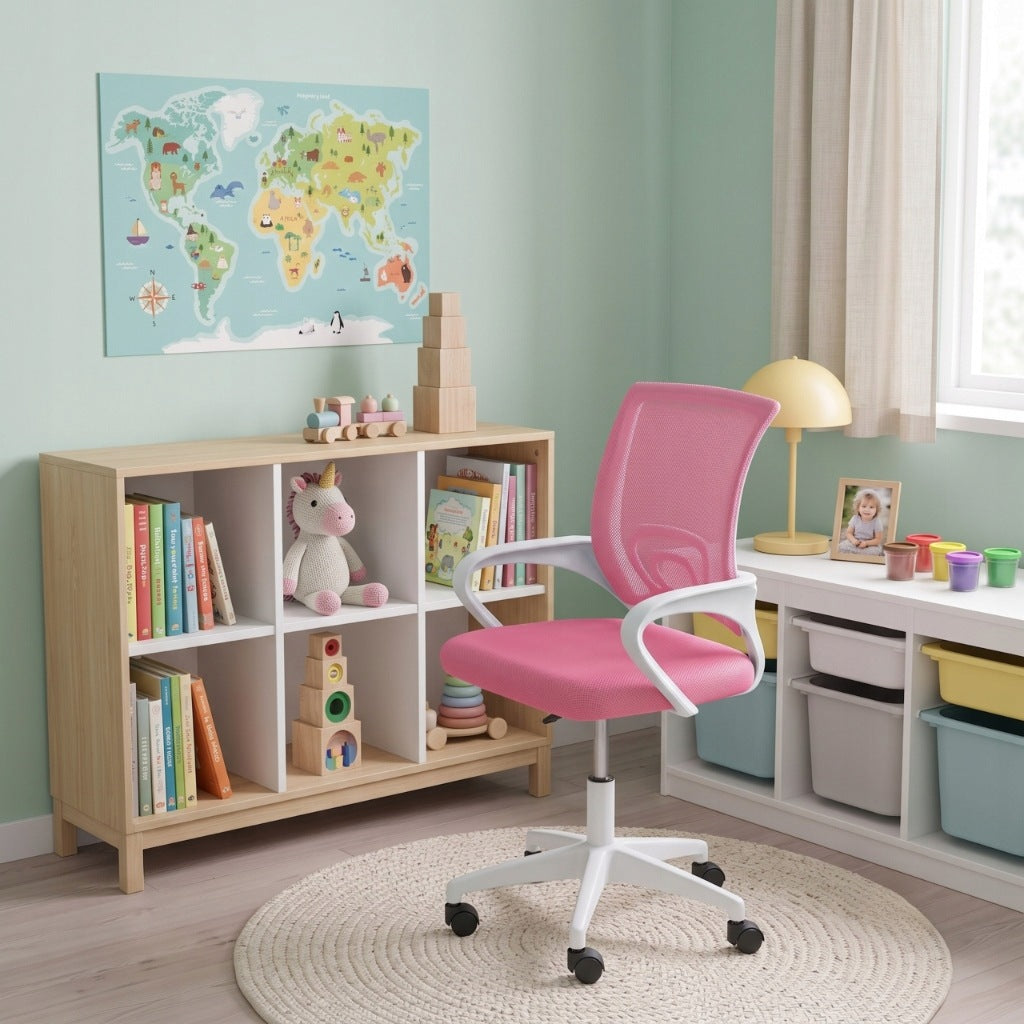 CHAIR SWIVEL DESK CHAIR FOR BABY GIRL PINK FOR LEARNING Packaging status original