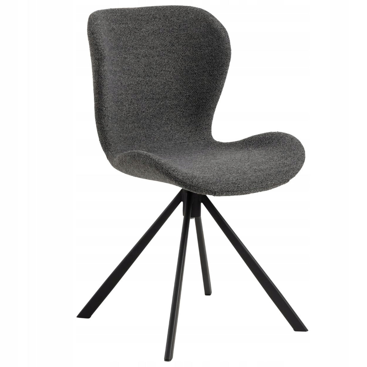 CHAIR WITH UPHOLSTERY bouclé grey for dining room swivel Scandinavian stool Packaging status original