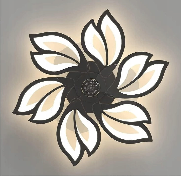 CHANDELIER FAN CEILING LAMP PLAFOND FAN LED PILOT FLOWER 72W Model Flower