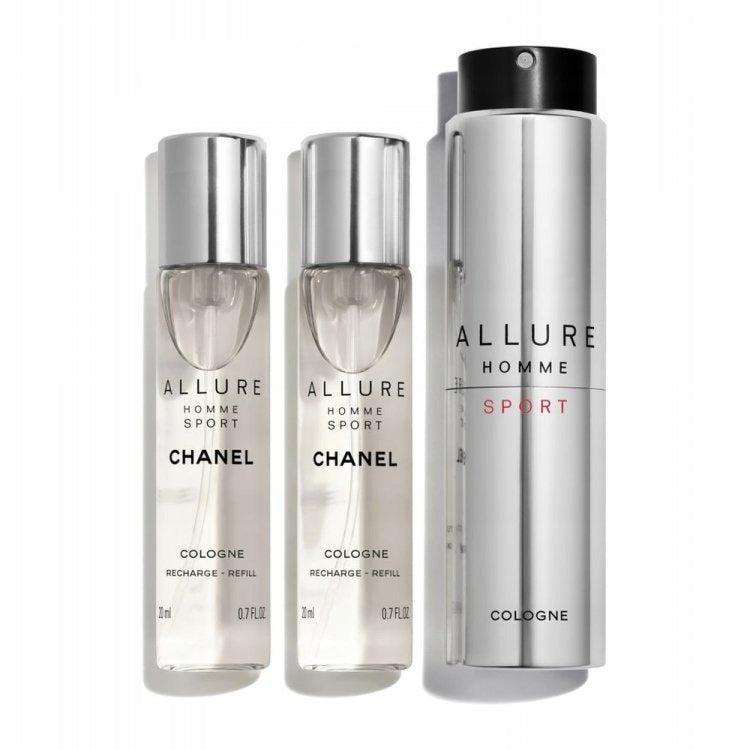 CHANEL Allure Homme Sport set cologne spray + cartridge 3x20ml