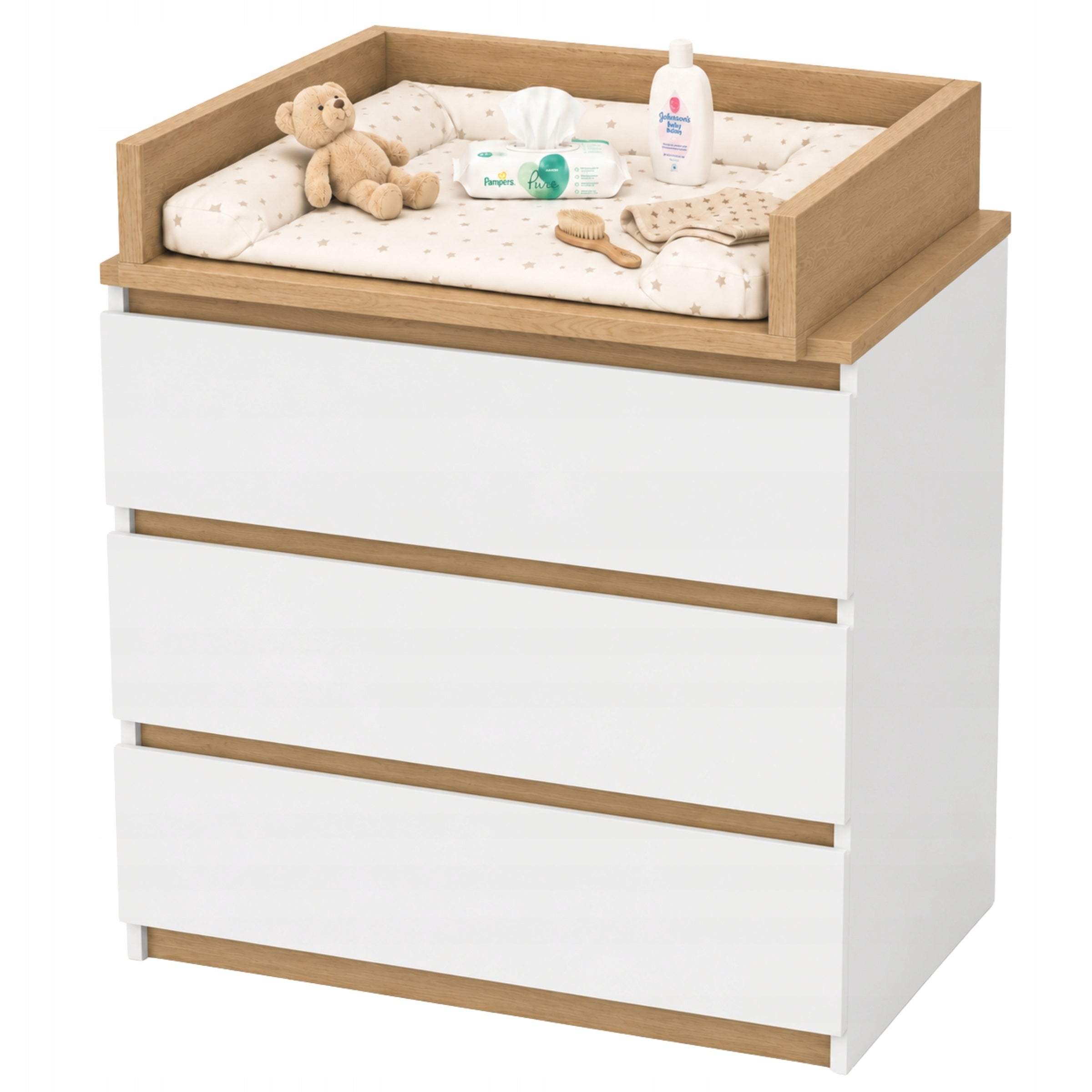 CHANGING TABLE CHEST OF DRAWERS OAK TORRO UNIVERSAL 50X70 MALM HEMNES Packaging status original