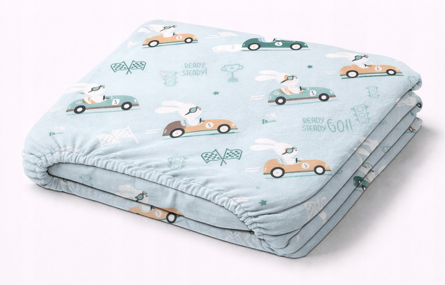 CHANGING TABLE Cover 80x50 Flannel Rabbit Mint Szymex