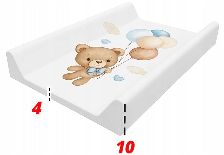 CHANGING TABLE RIGID PROFILED HARD 70x47 FOR COT CHEST OF DRAWERS WATERPROOF Manufacturer code CZB 2 3128 MIŚ NIEBI