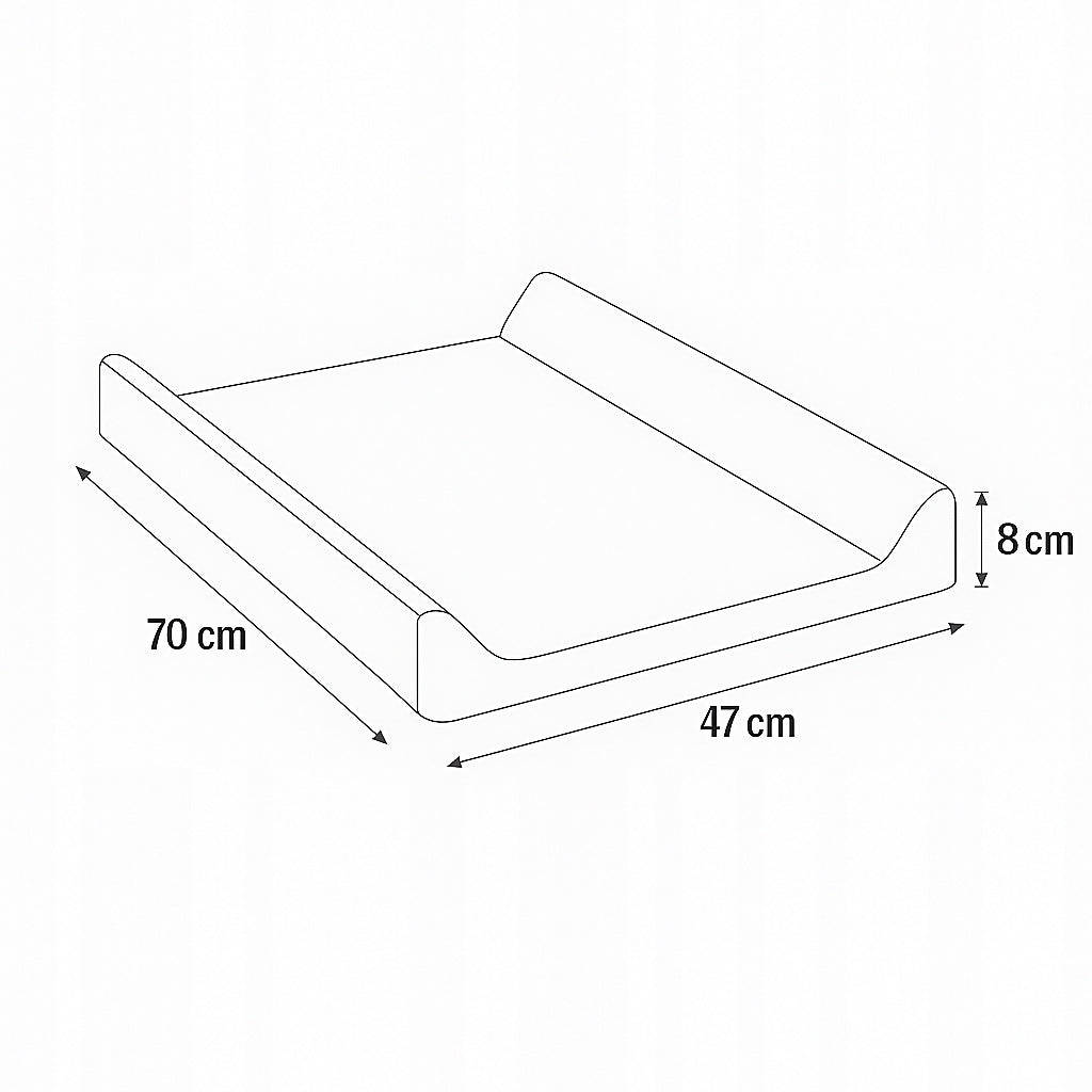 CHANGING TABLE rigid EXTENSION for cot 47x70cm BEAR ON THE MOON Brand AkcesBaby